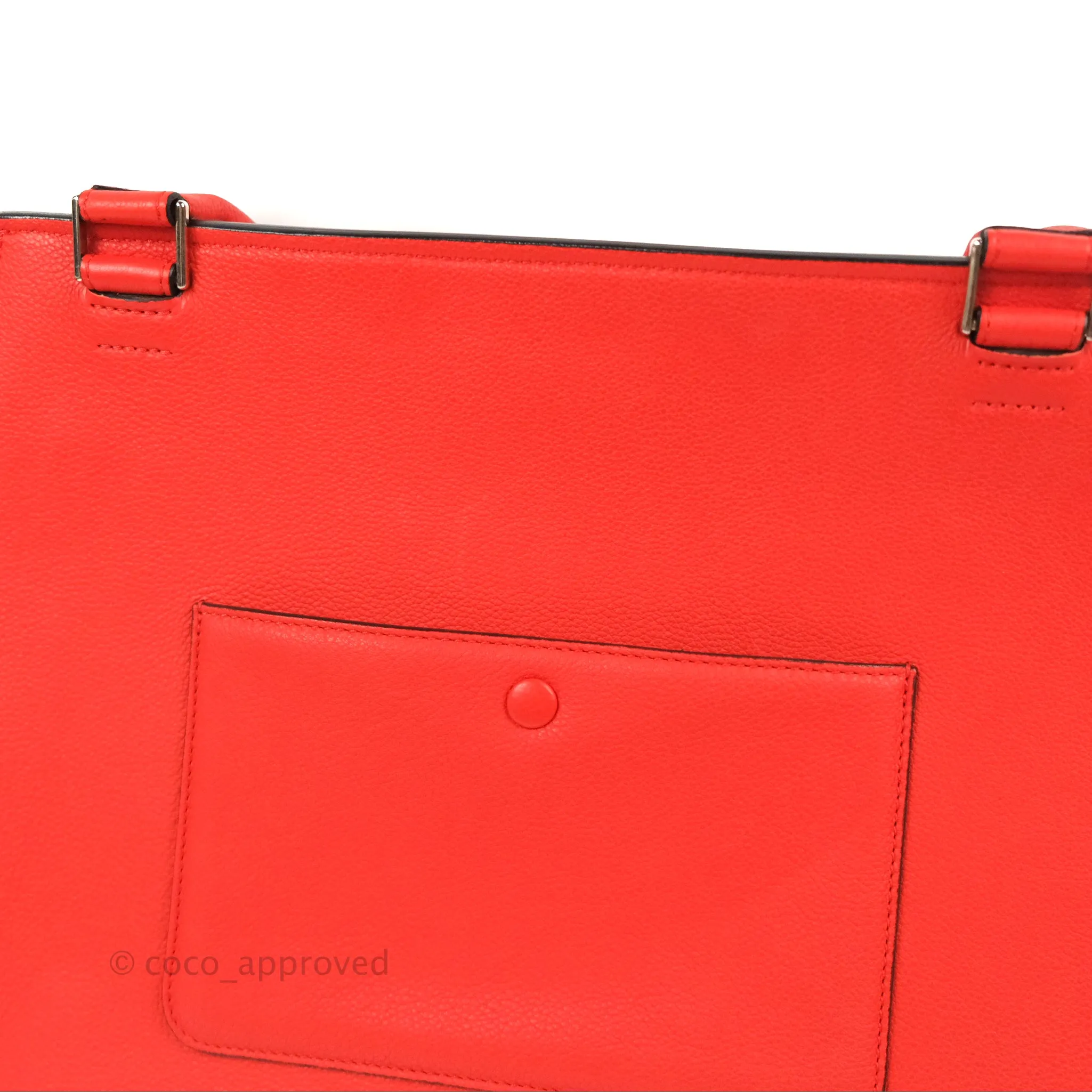 Celine Edge Bag Tomato Red Grained Calfskin