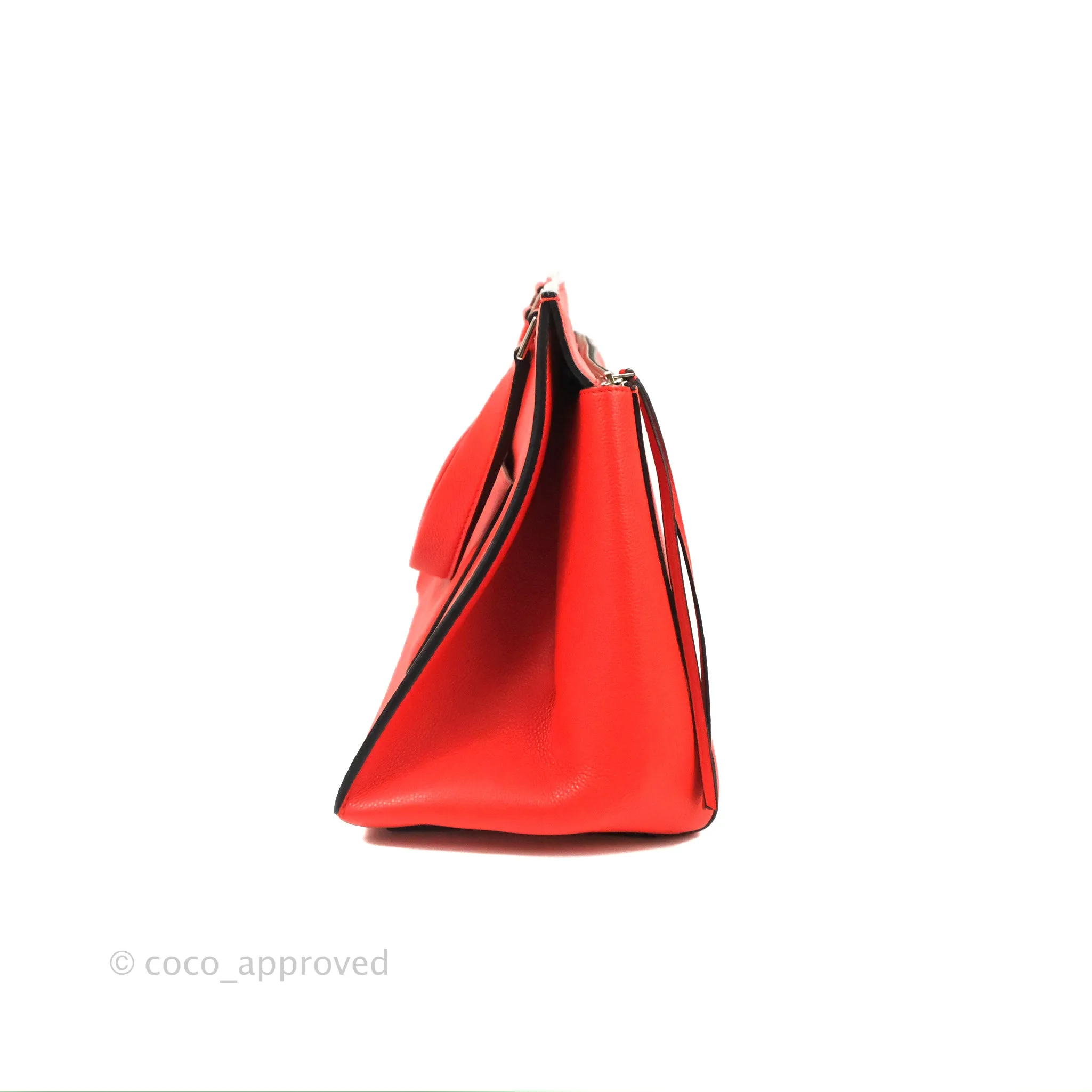 Celine Edge Bag Tomato Red Grained Calfskin