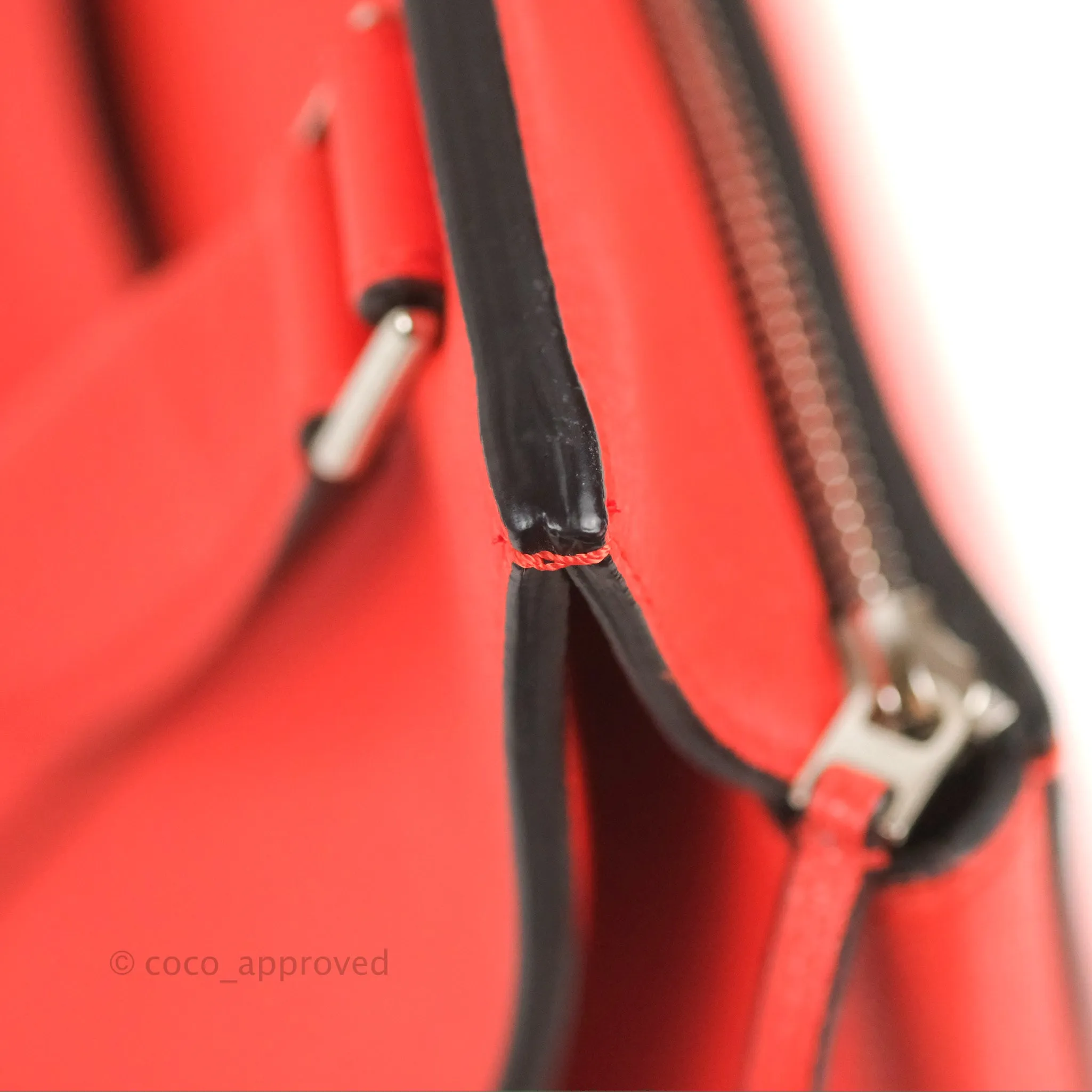Celine Edge Bag Tomato Red Grained Calfskin