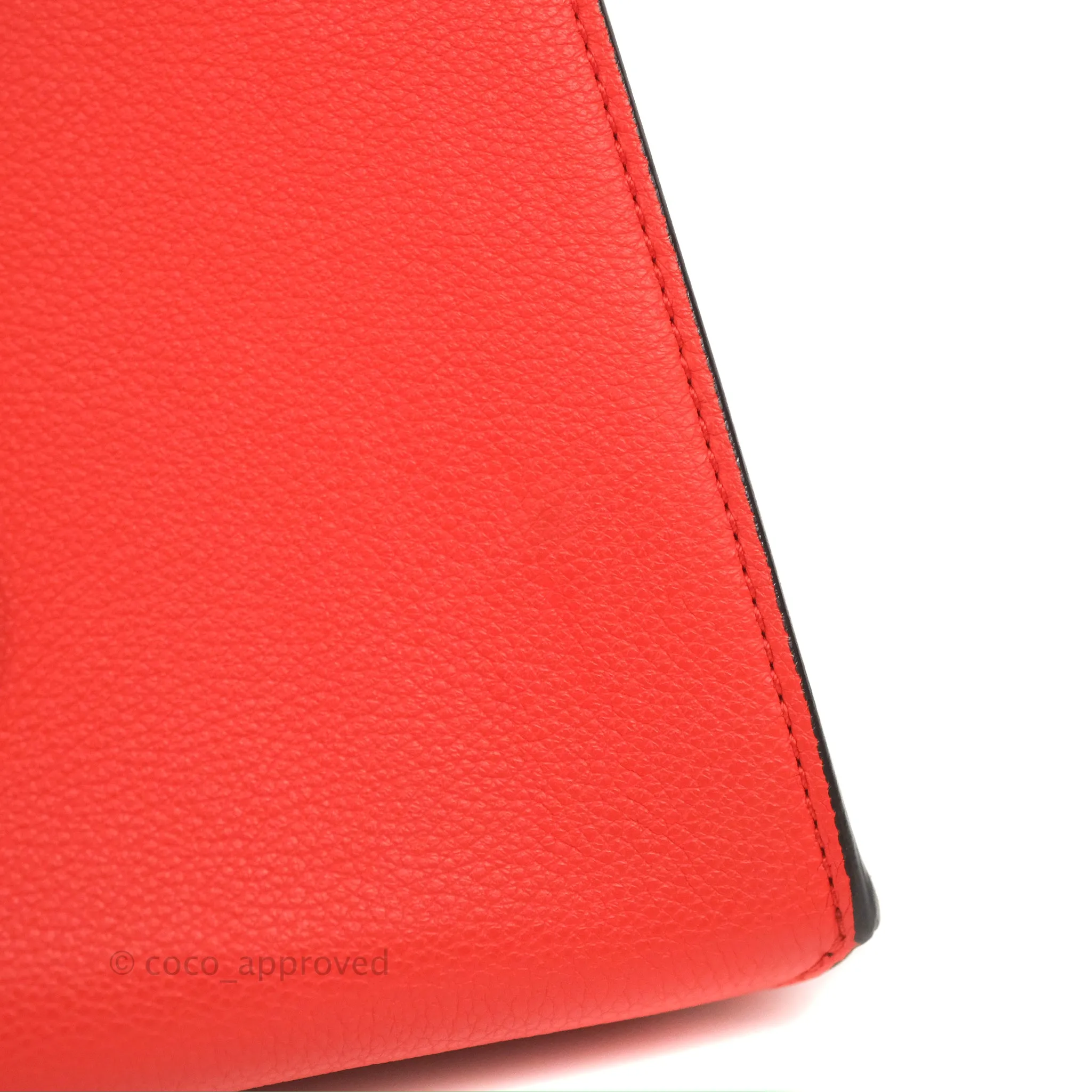 Celine Edge Bag Tomato Red Grained Calfskin