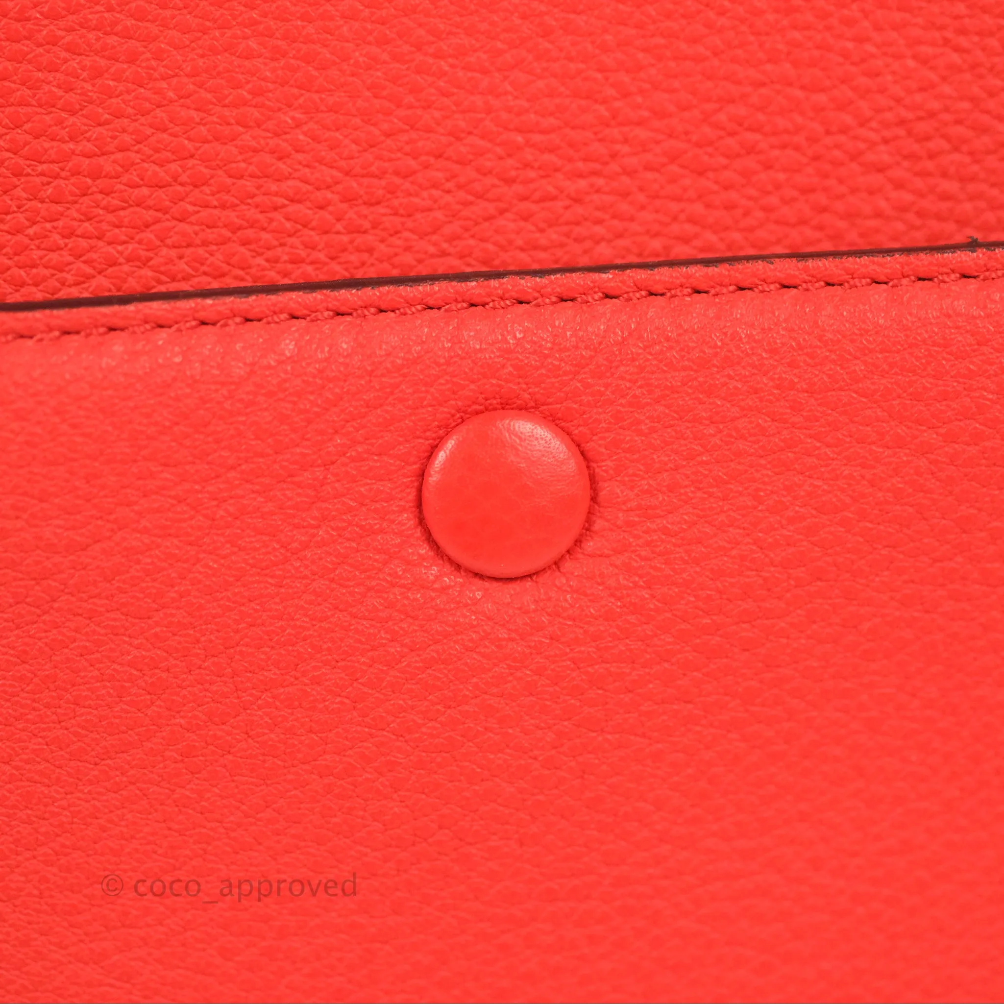 Celine Edge Bag Tomato Red Grained Calfskin
