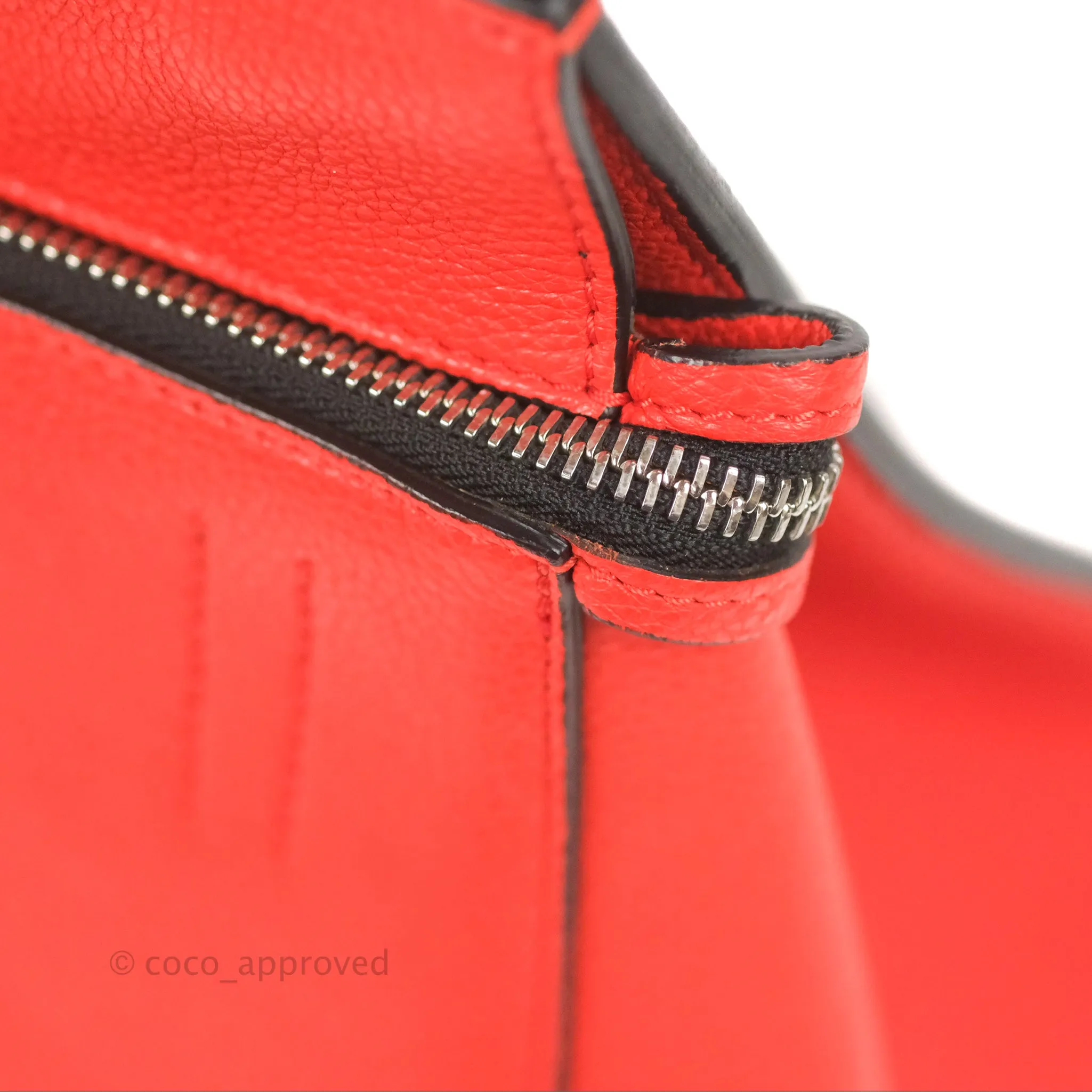 Celine Edge Bag Tomato Red Grained Calfskin