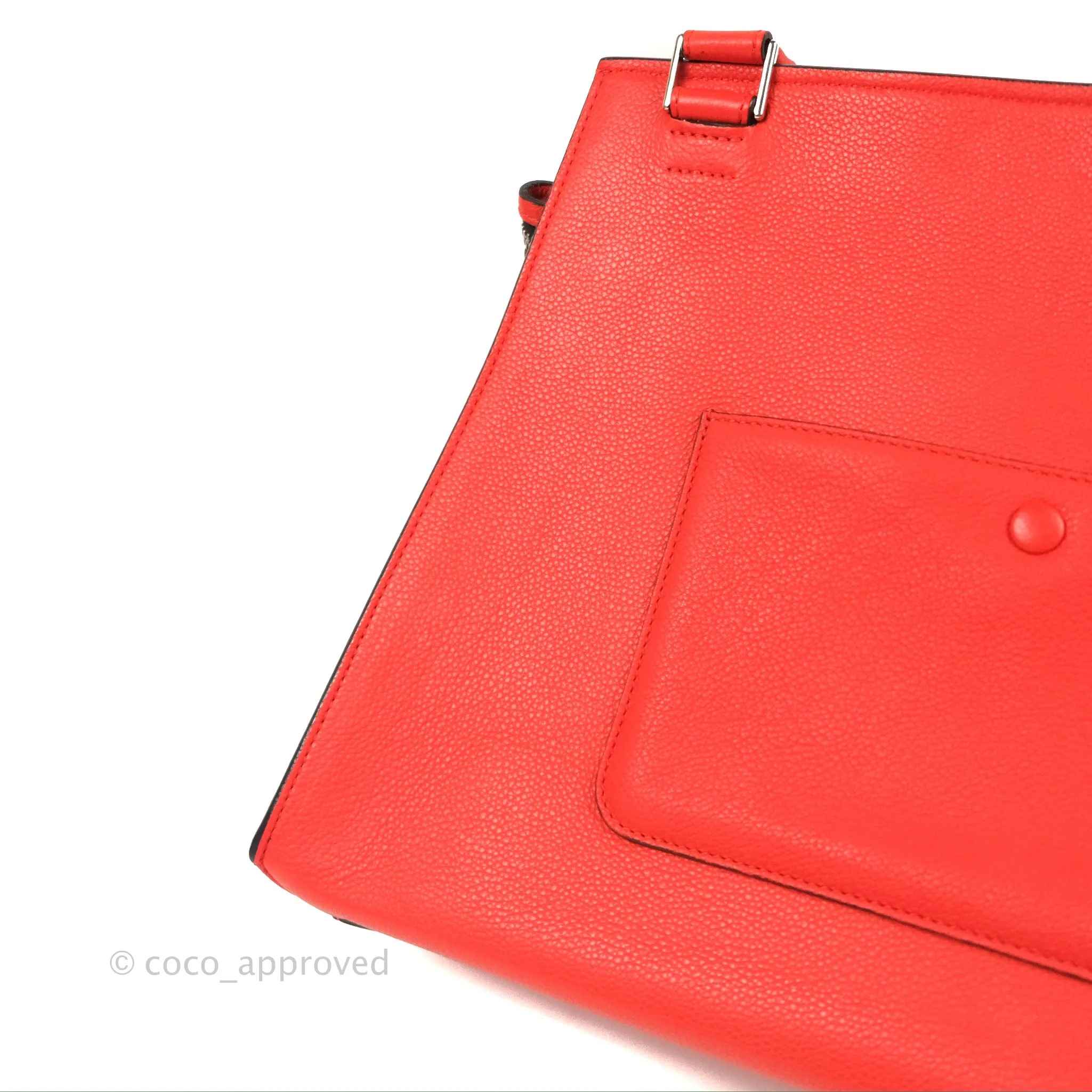 Celine Edge Bag Tomato Red Grained Calfskin