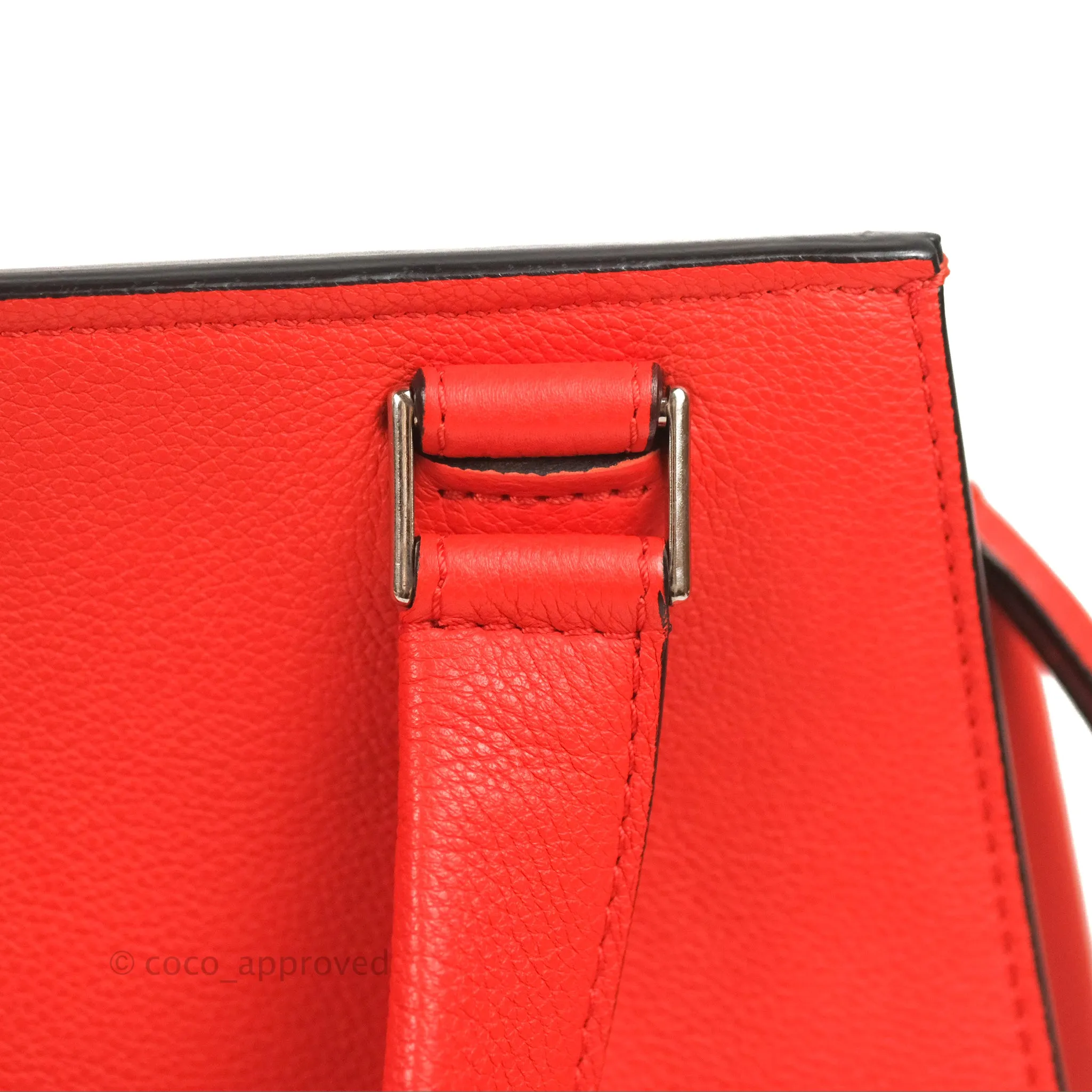 Celine Edge Bag Tomato Red Grained Calfskin