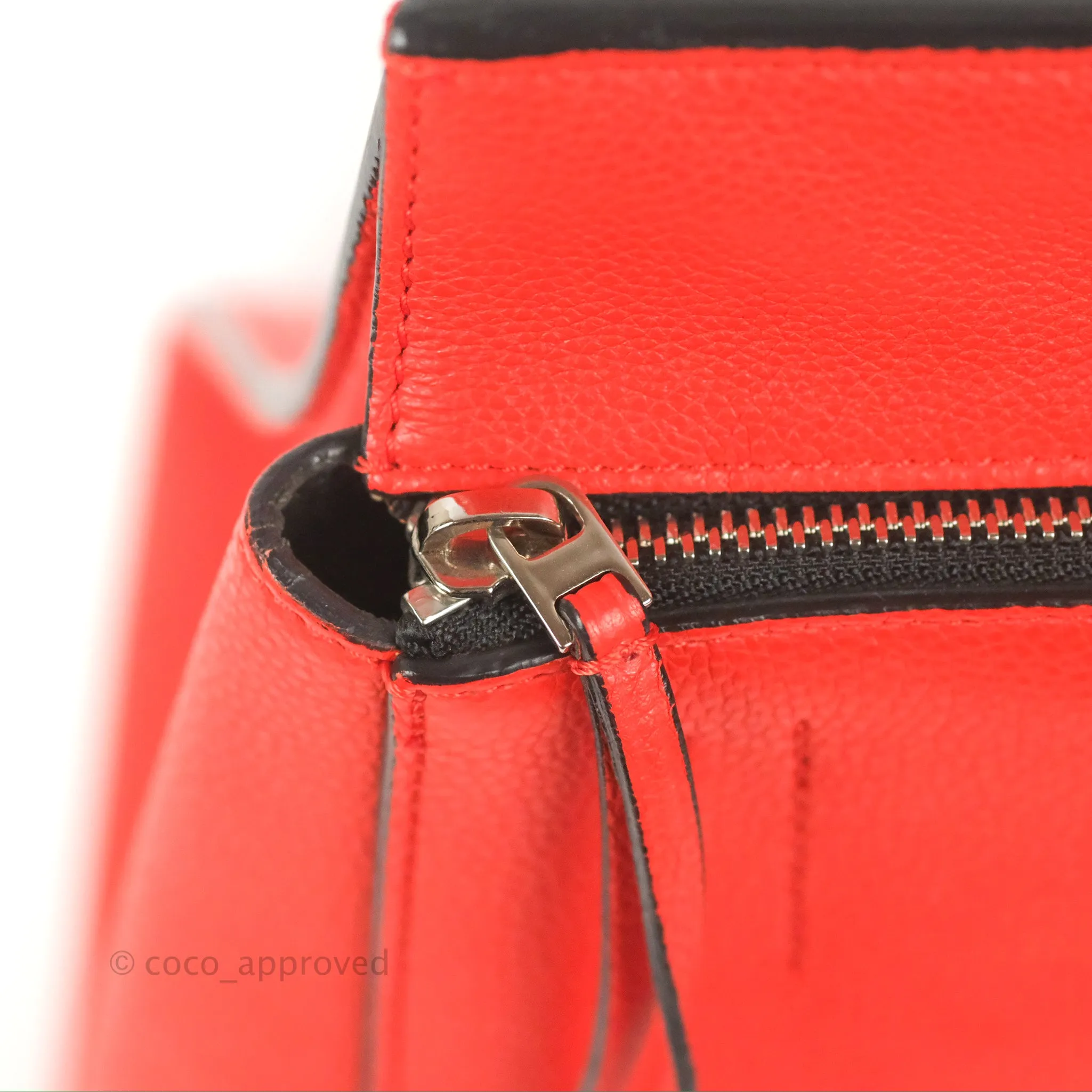 Celine Edge Bag Tomato Red Grained Calfskin
