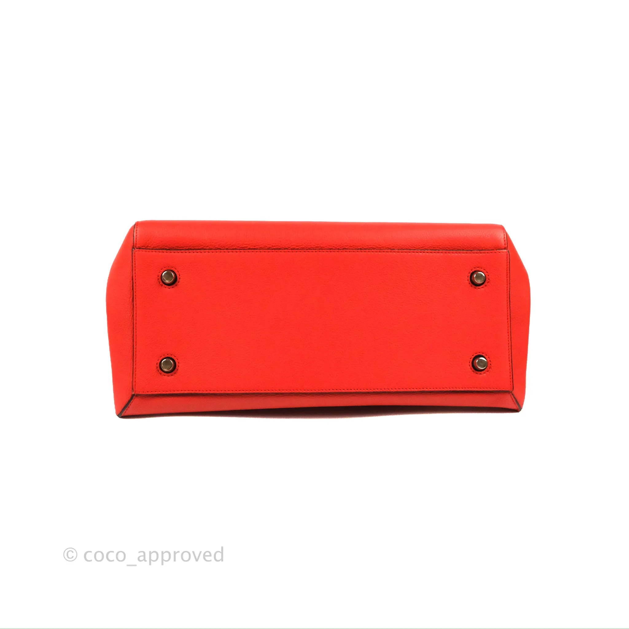 Celine Edge Bag Tomato Red Grained Calfskin