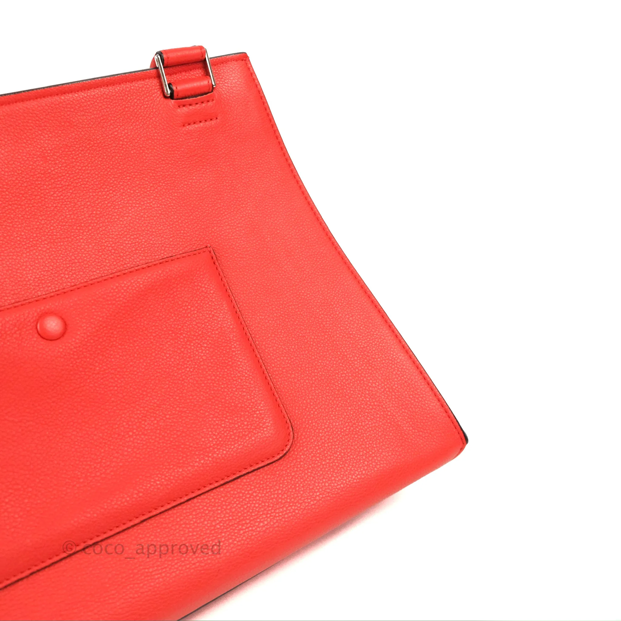 Celine Edge Bag Tomato Red Grained Calfskin