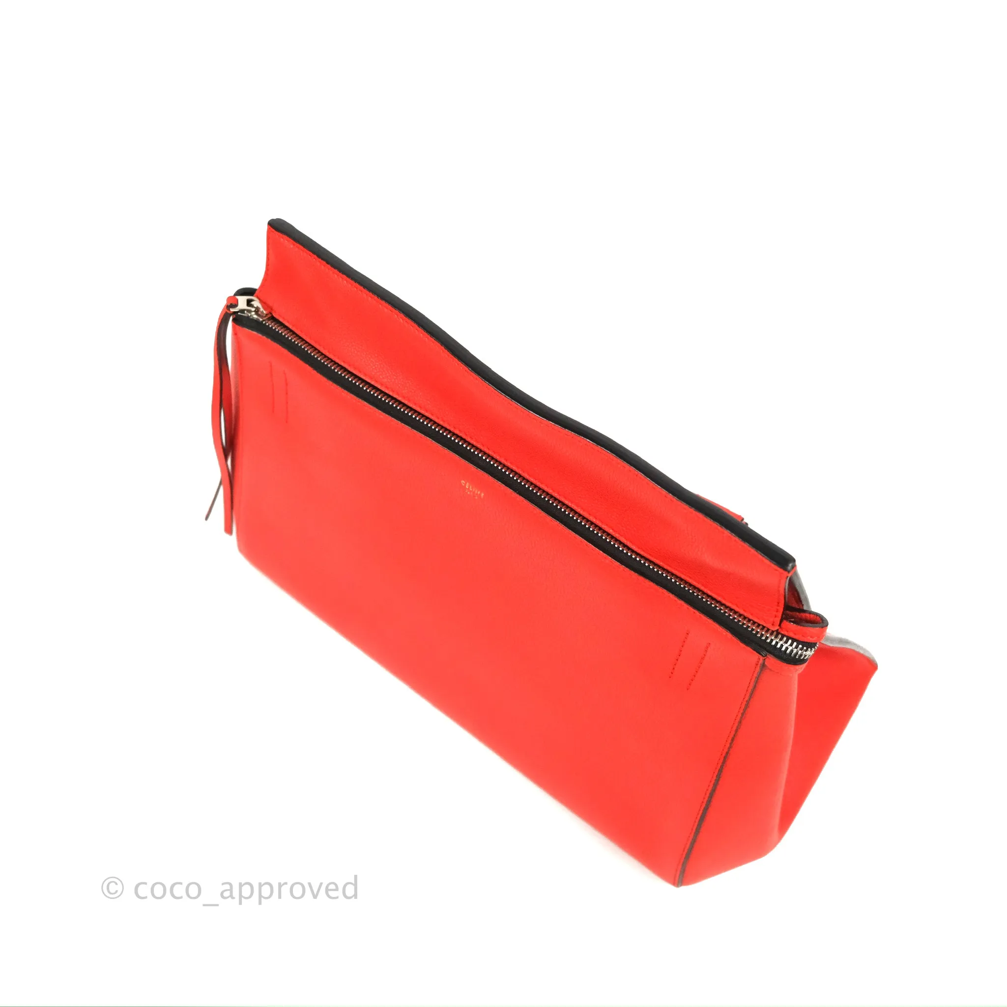 Celine Edge Bag Tomato Red Grained Calfskin