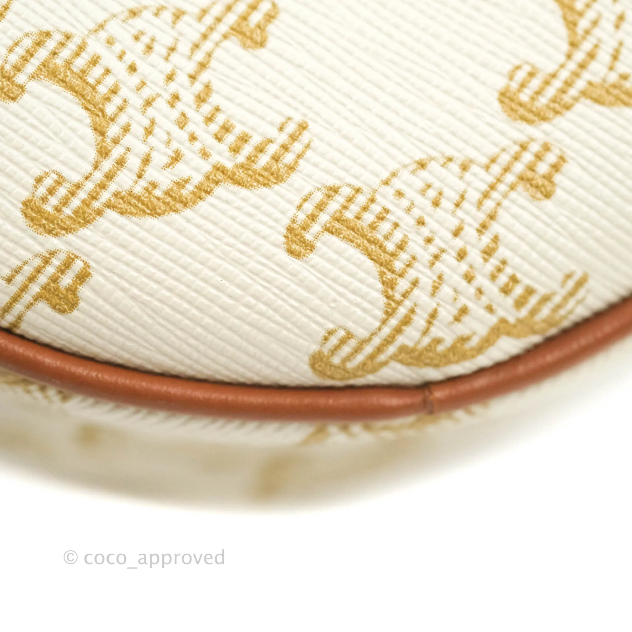 Celine Heart Medium Triomphe White Calfskin