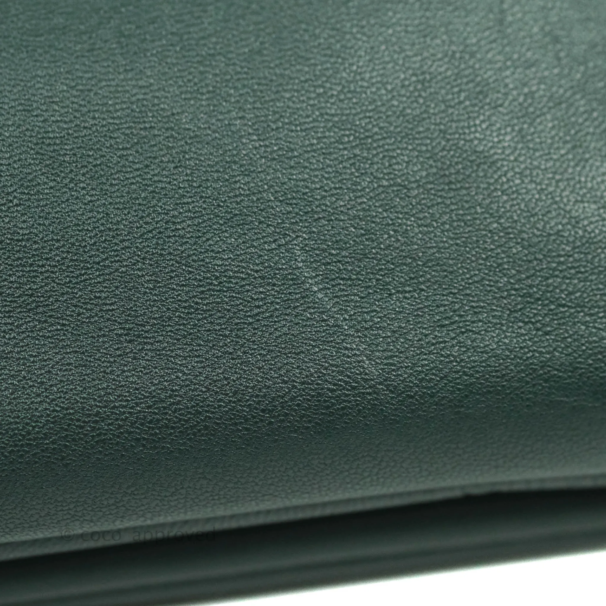 Celine Large Trio Crossbody Bag Dark Green Lambskin Gold Hardware