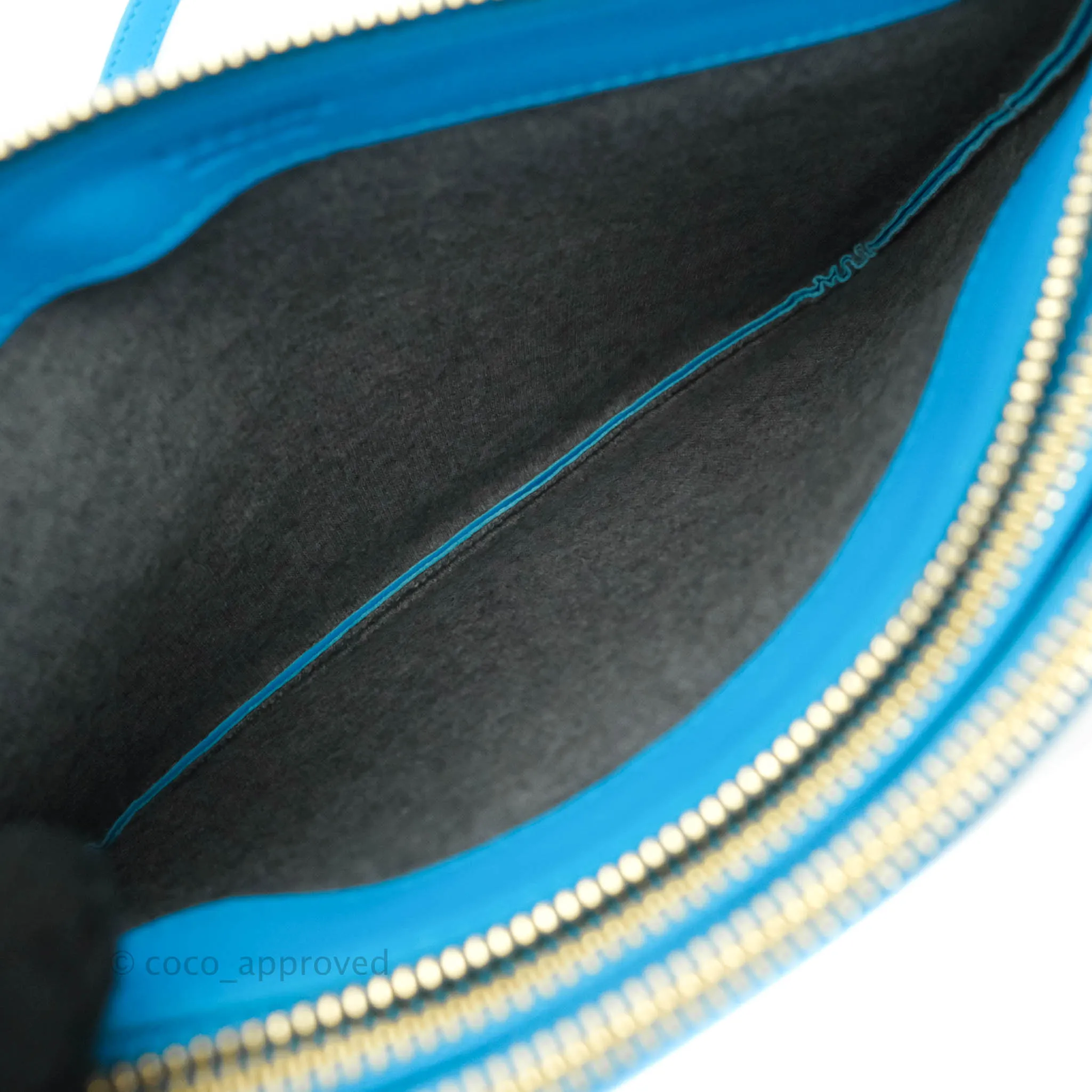 Celine Large Trio Crossbody Bag Sky Blue Lambskin Gold Hardware