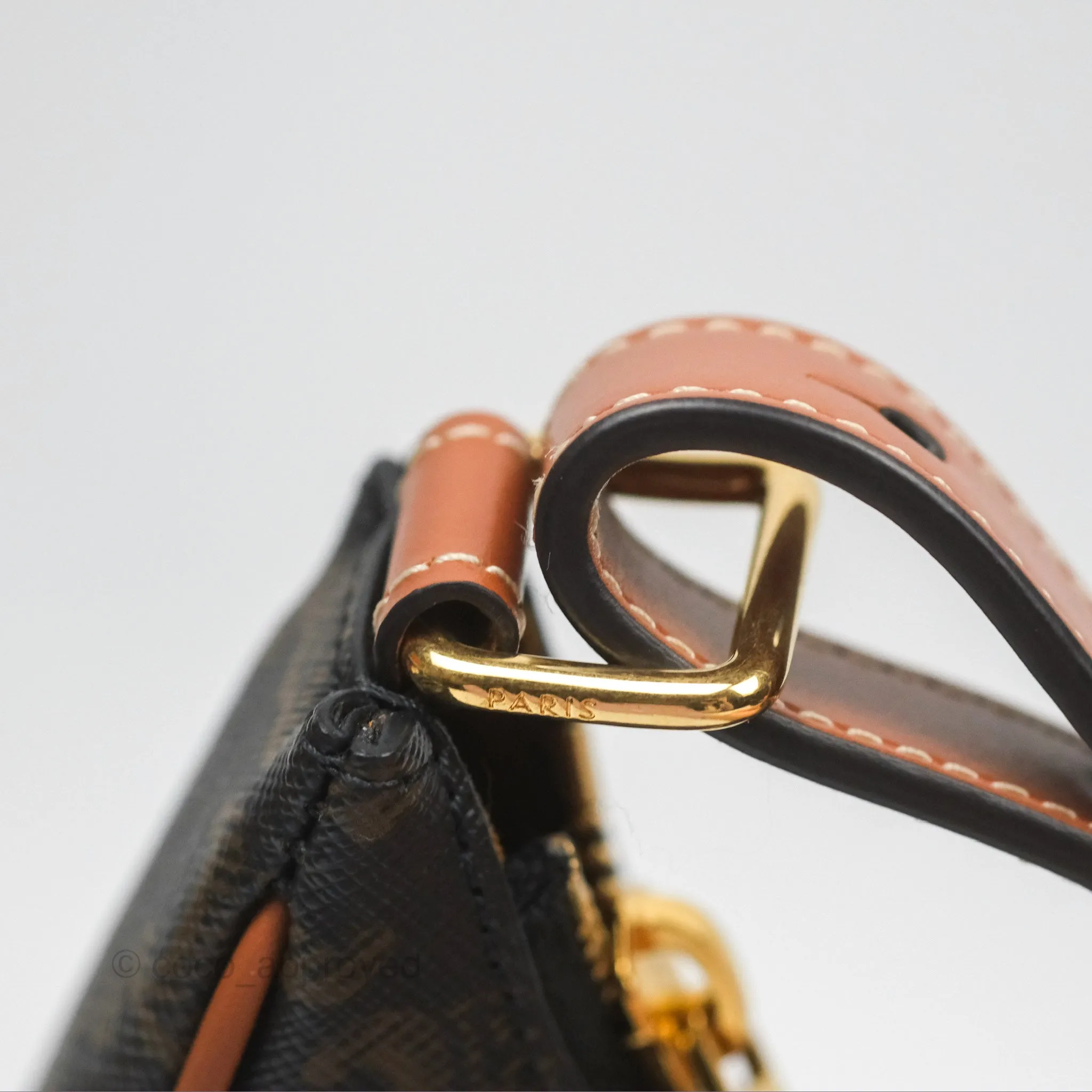 Celine Medium Ava Triomphe Bag Triomphe Canvas Tan Calfskin