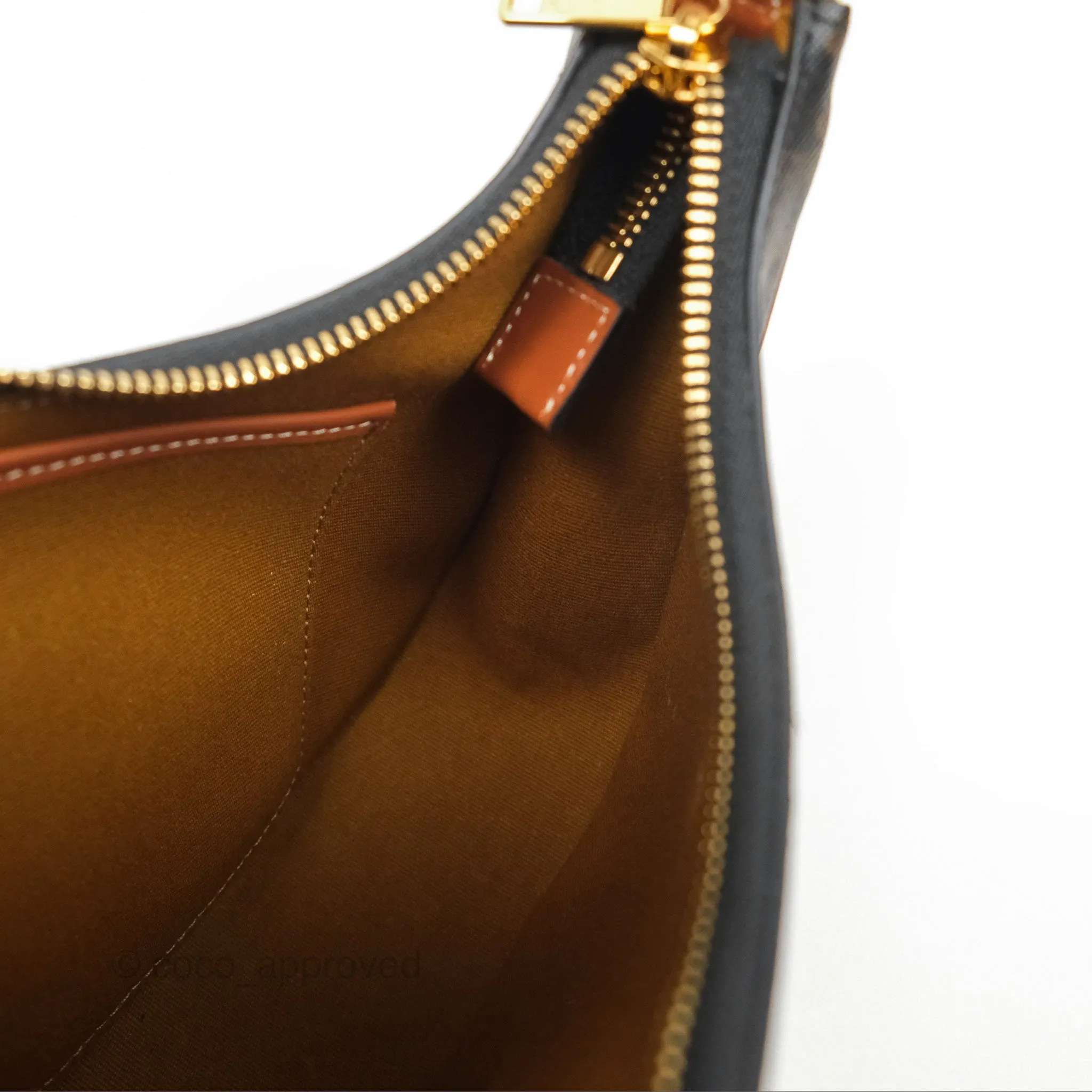 Celine Medium Ava Triomphe Bag Triomphe Canvas Tan Calfskin