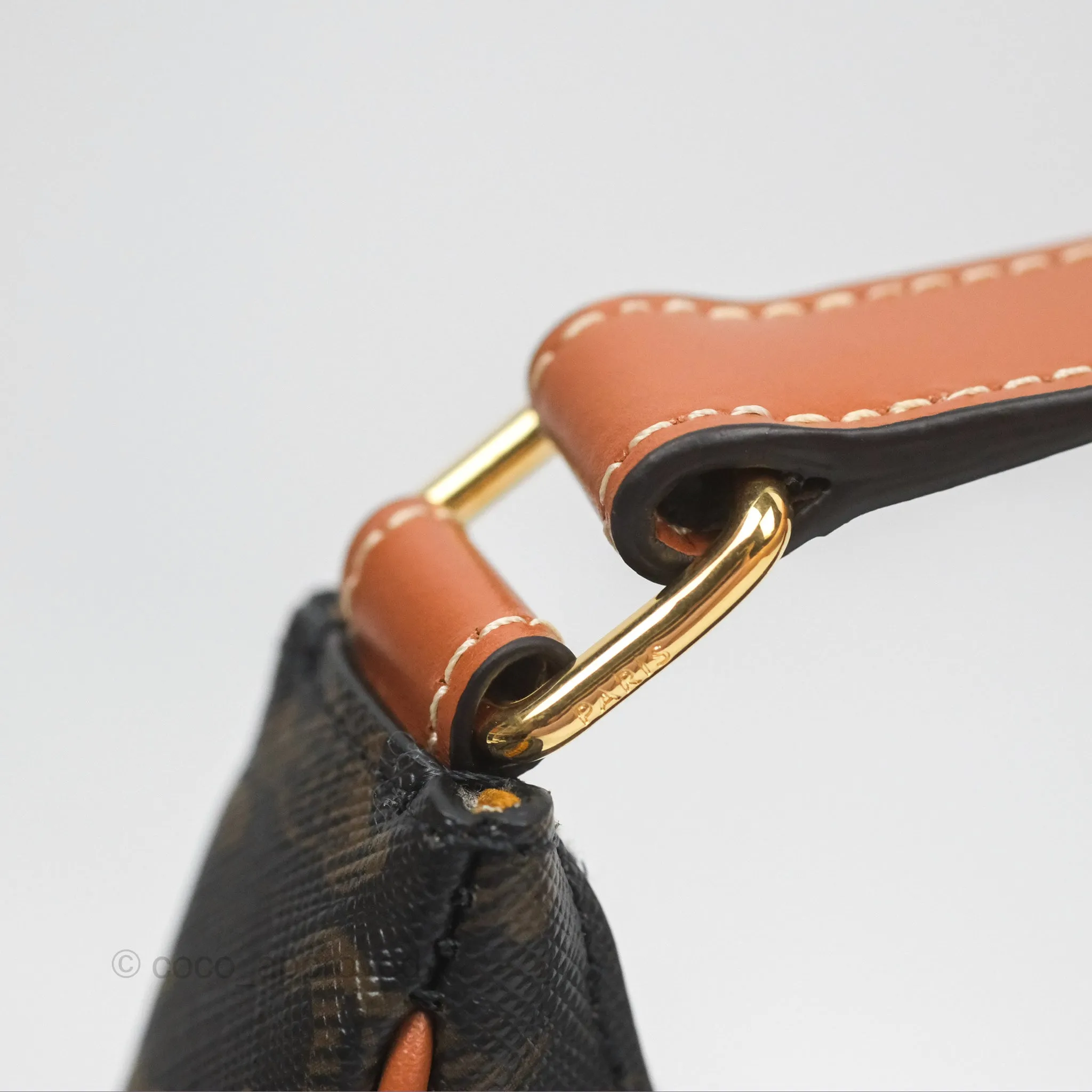 Celine Medium Ava Triomphe Bag Triomphe Canvas Tan Calfskin