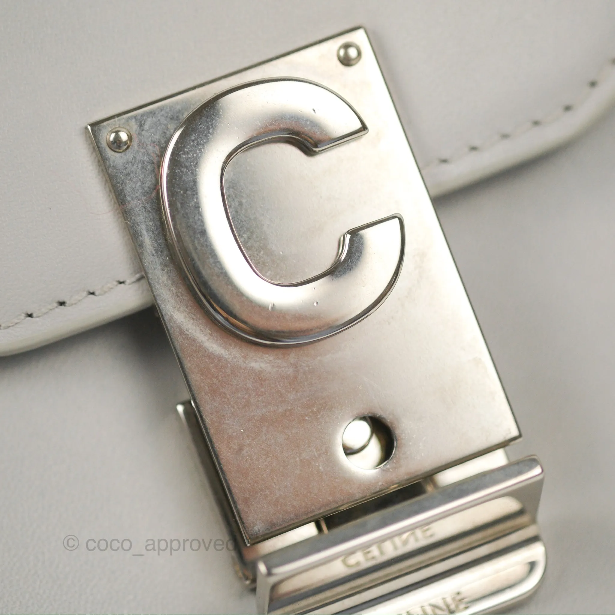Celine Medium C Bag Light Grey Smooth Calfskin