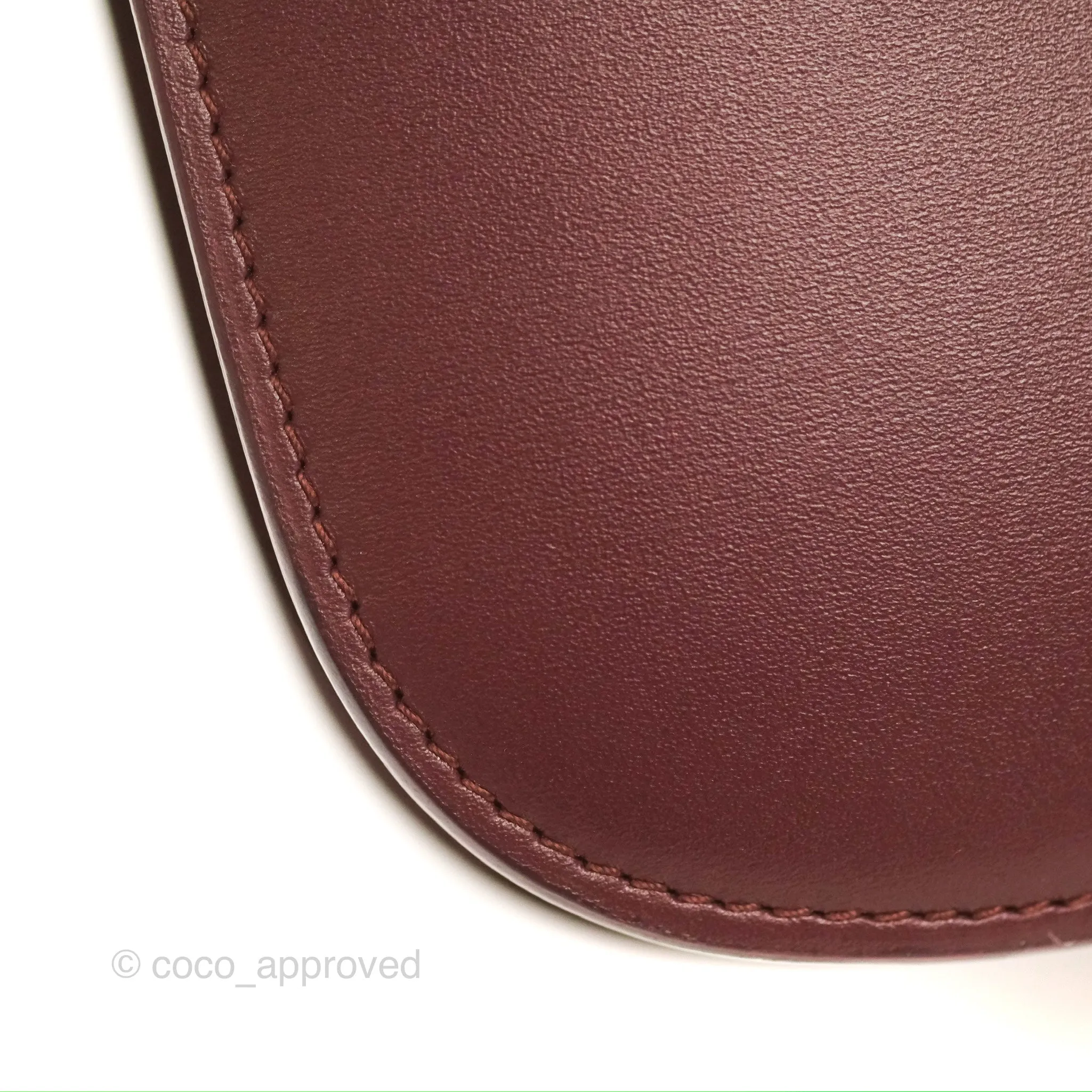 Celine Medium Classic Box Flap Burgundy Calfskin
