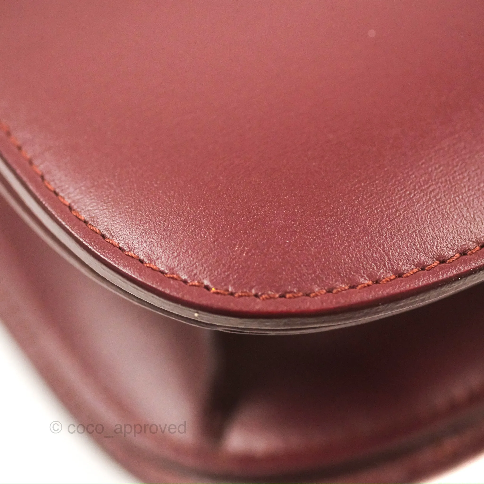 Celine Medium Classic Box Flap Burgundy Calfskin