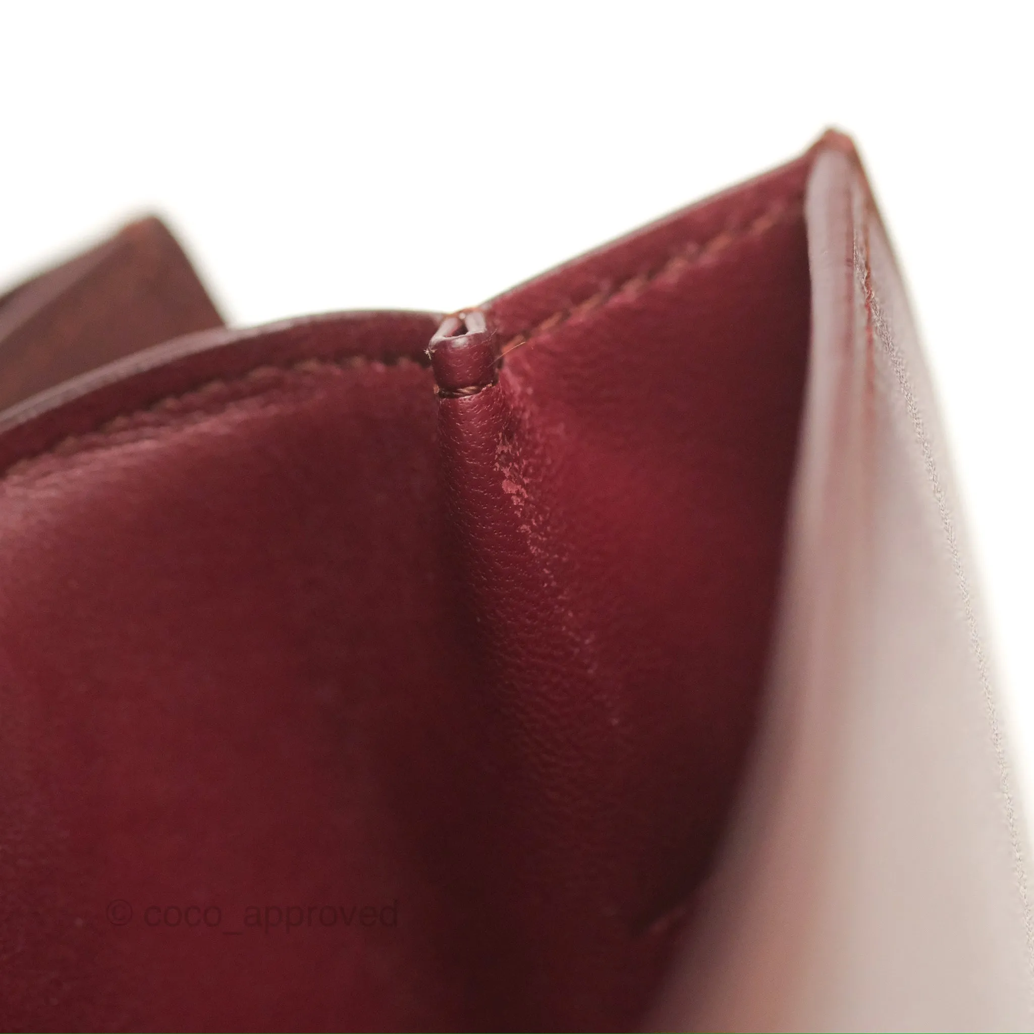 Celine Medium Classic Box Flap Burgundy Calfskin