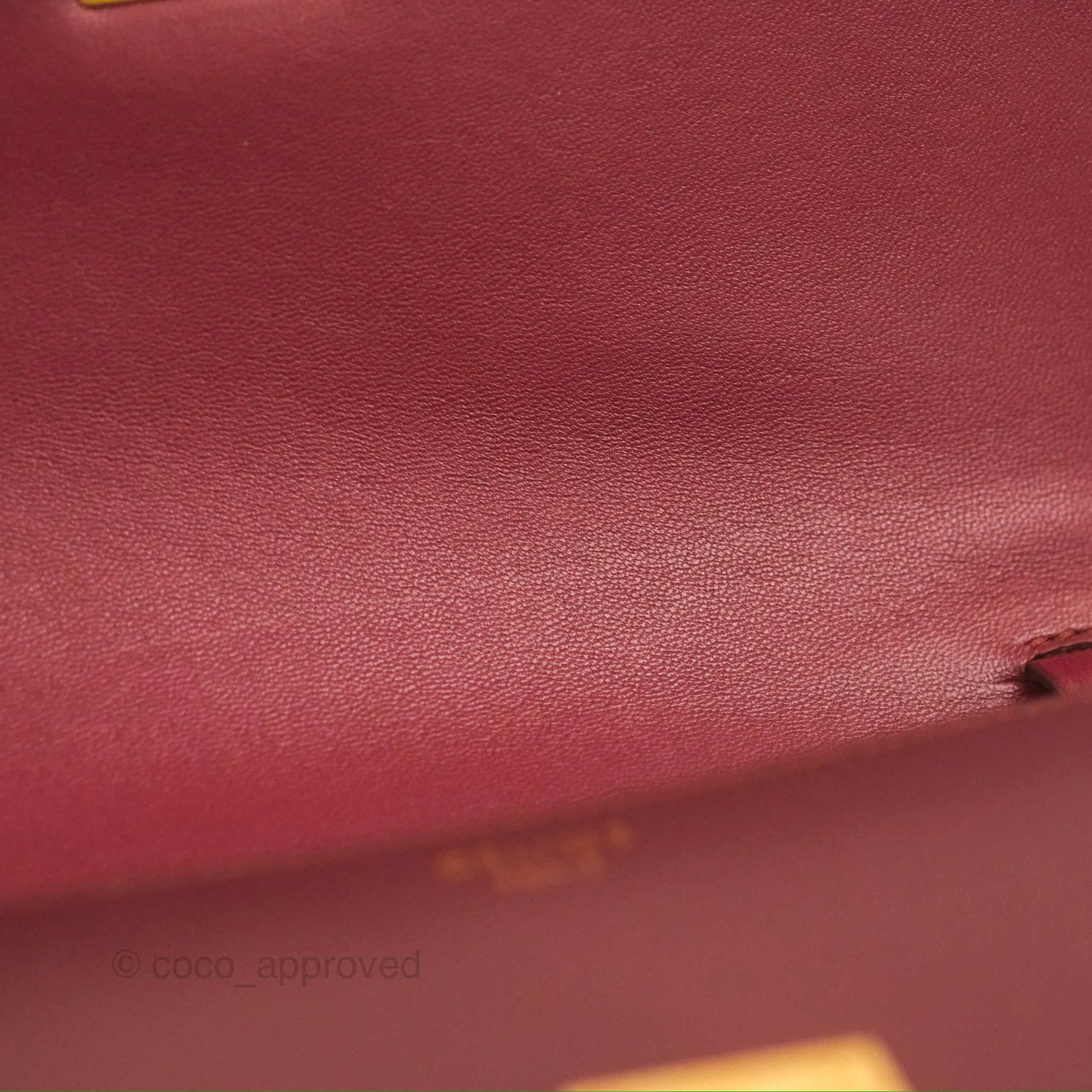 Celine Medium Classic Box Flap Burgundy Calfskin