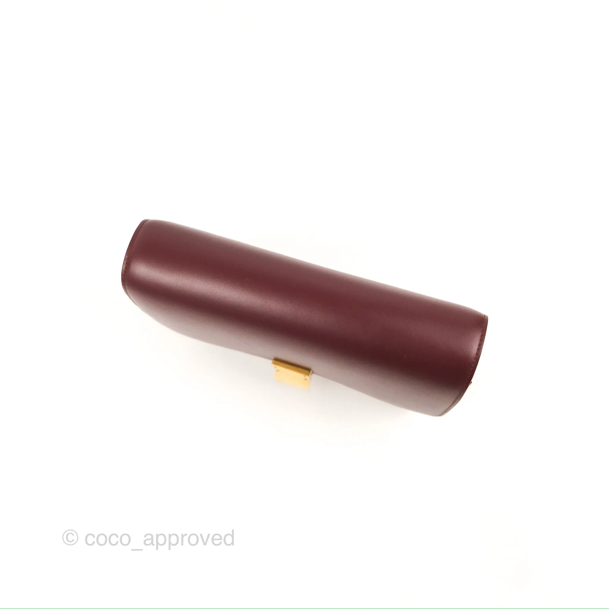 Celine Medium Classic Box Flap Burgundy Calfskin