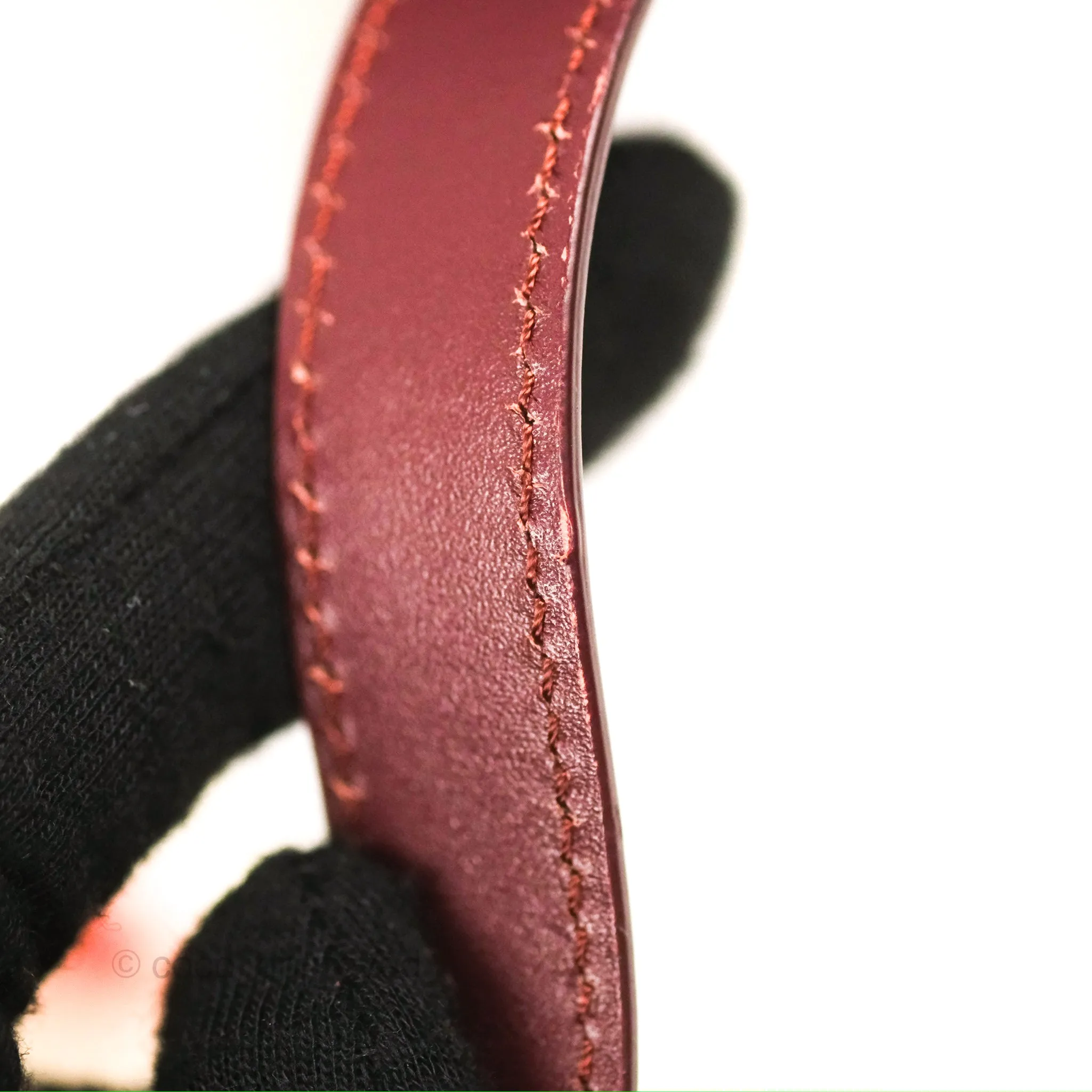 Celine Medium Classic Box Flap Burgundy Calfskin