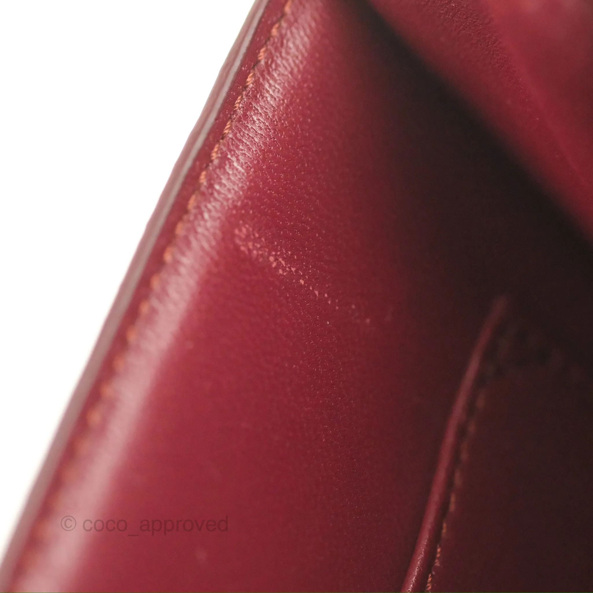 Celine Medium Classic Box Flap Burgundy Calfskin