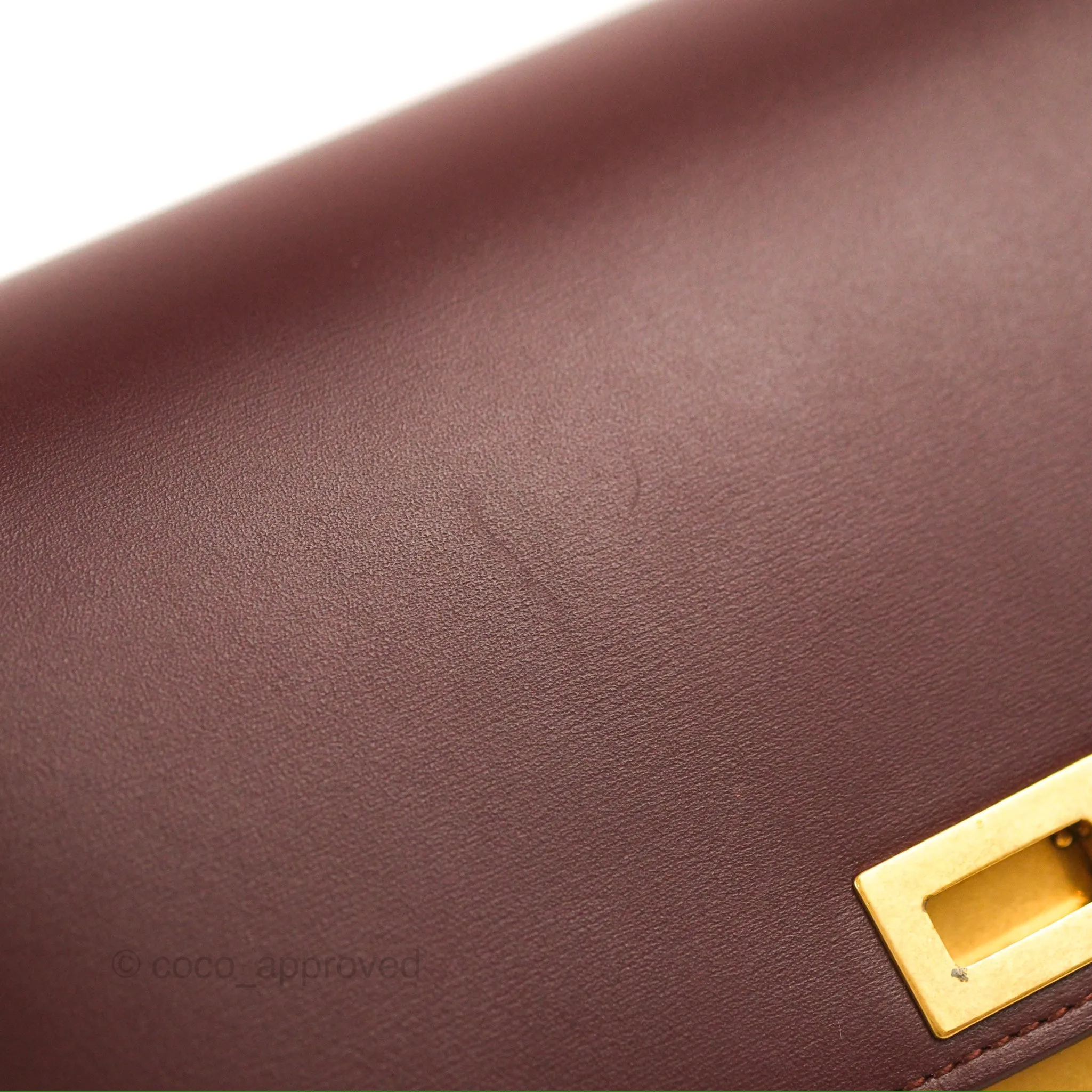 Celine Medium Classic Box Flap Burgundy Calfskin