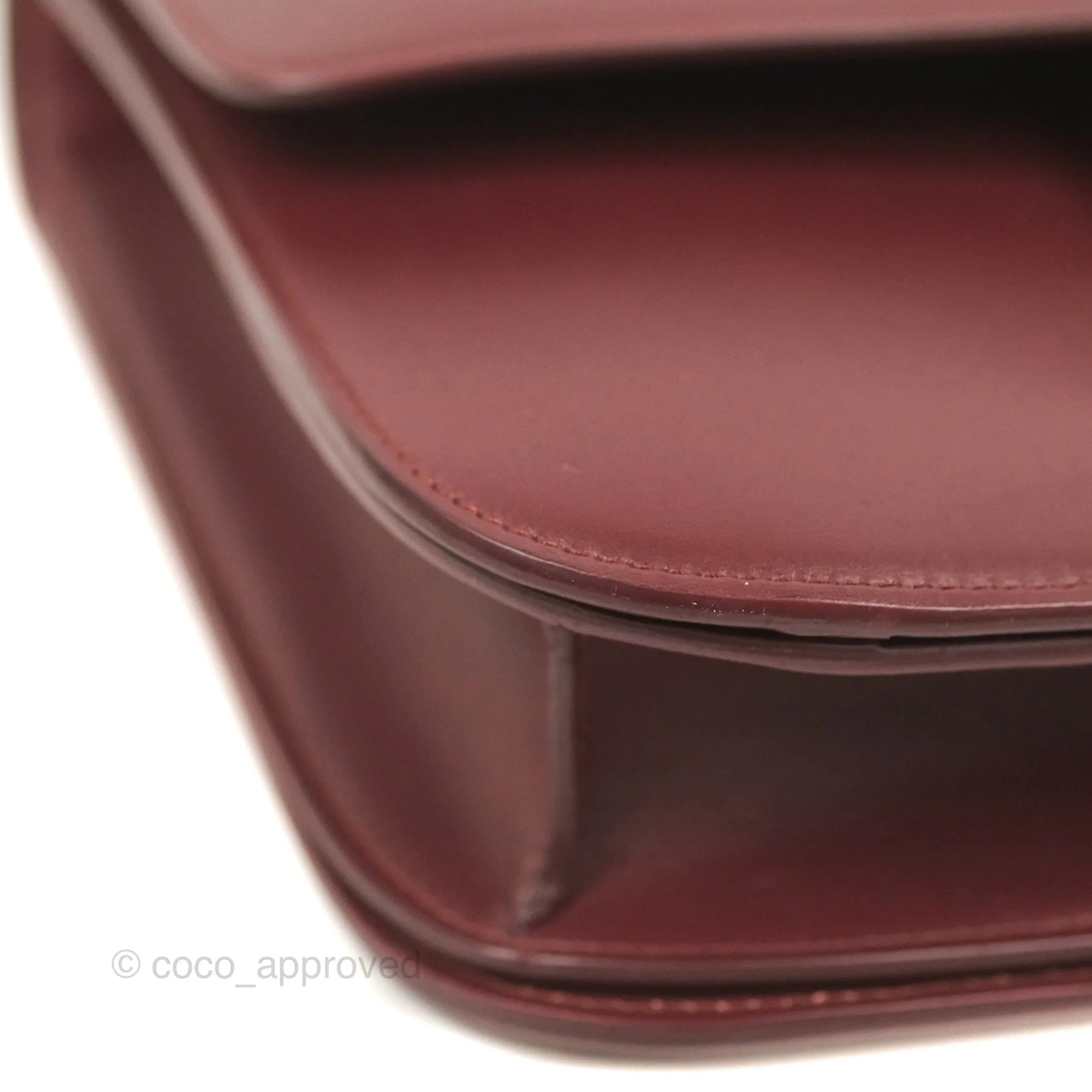 Celine Medium Classic Box Flap Burgundy Calfskin