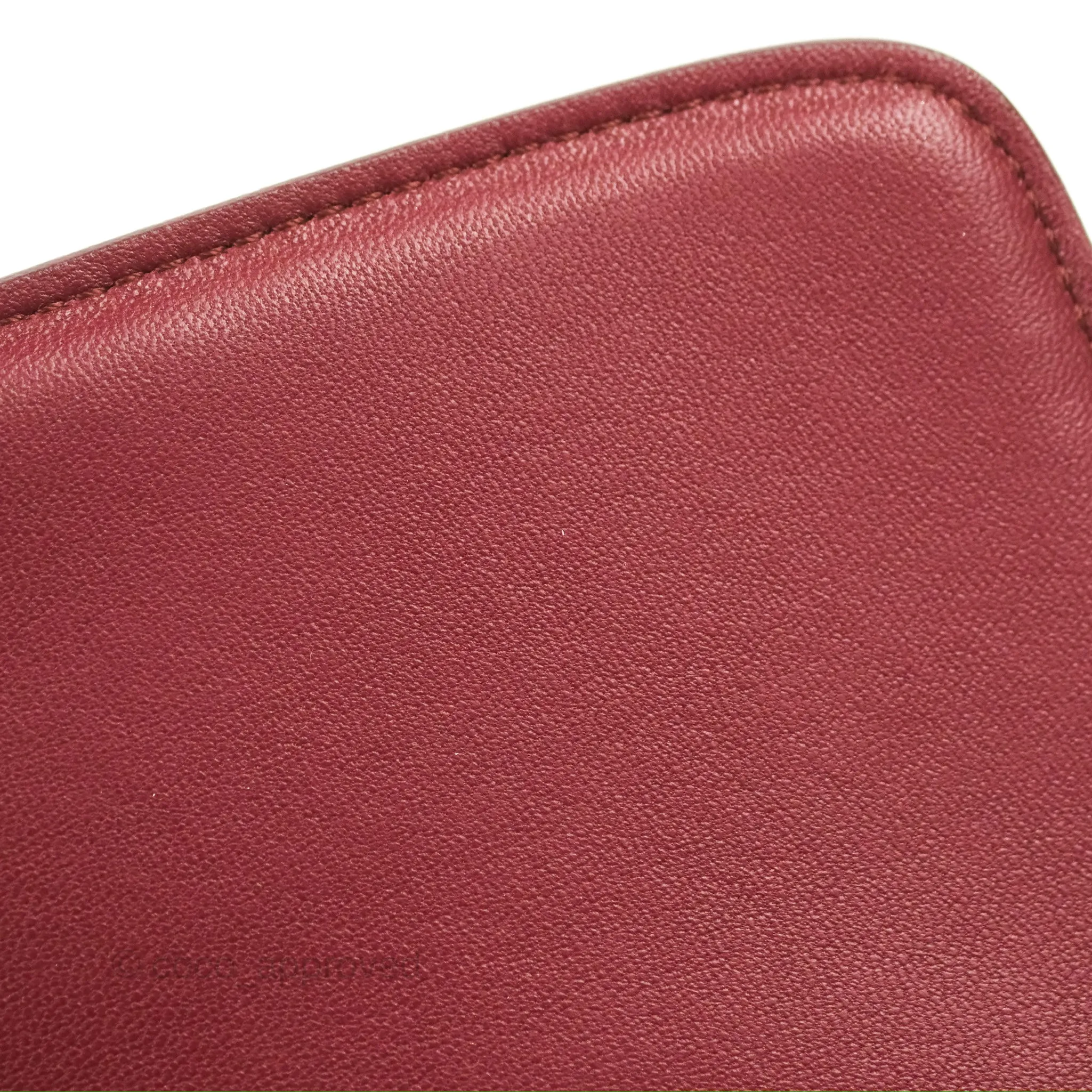 Celine Medium Classic Box Flap Burgundy Calfskin