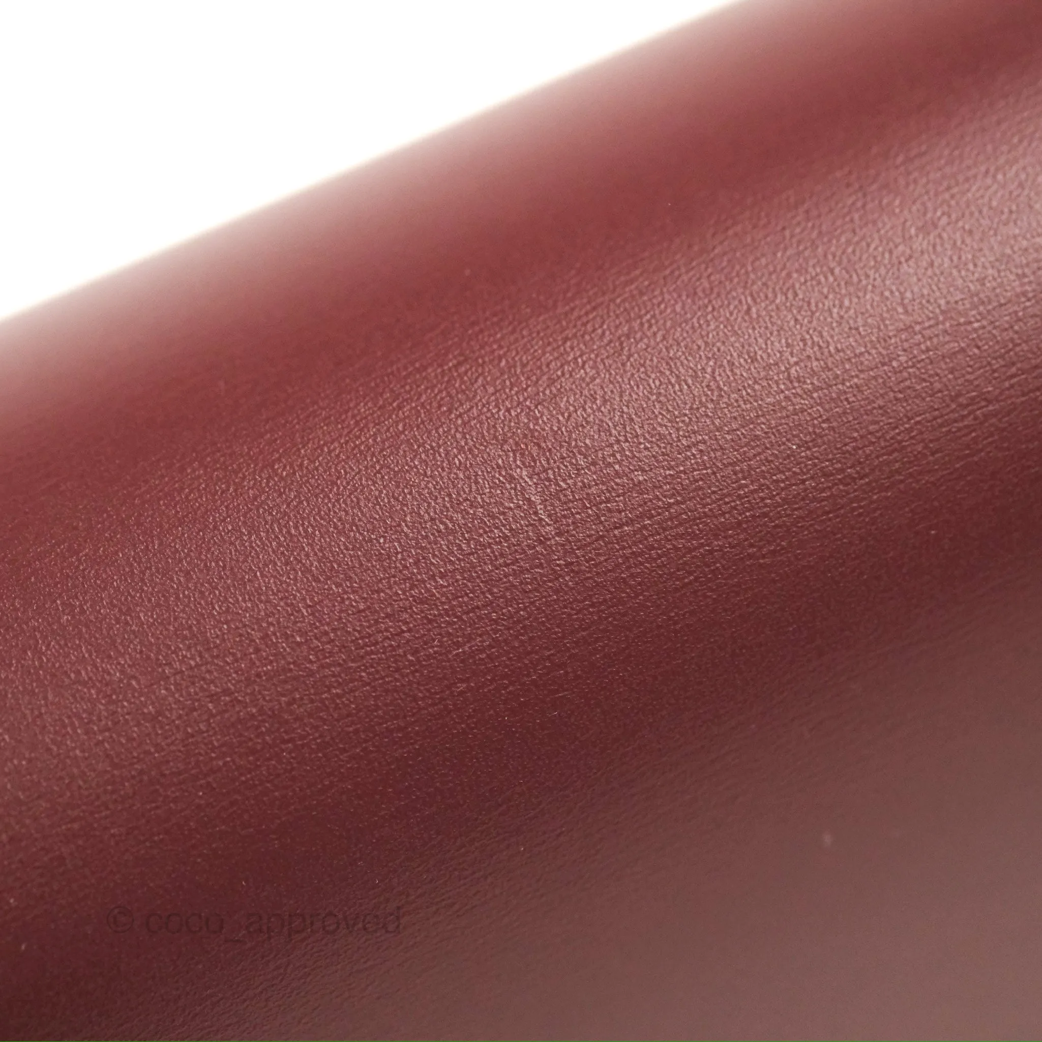 Celine Medium Classic Box Flap Burgundy Calfskin