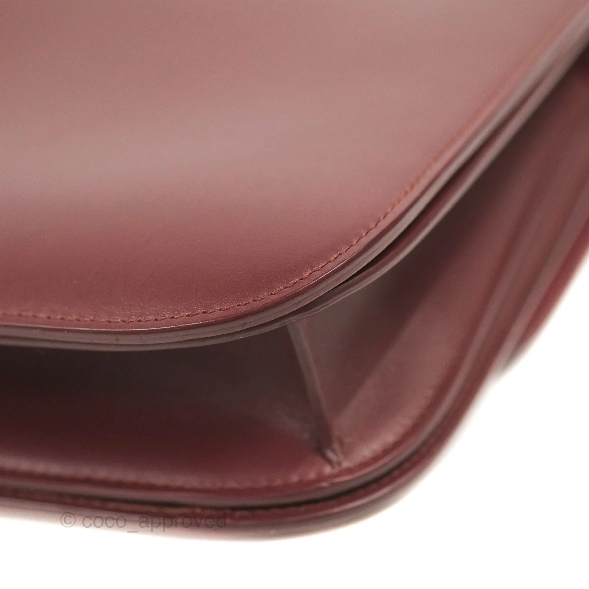 Celine Medium Classic Box Flap Burgundy Calfskin