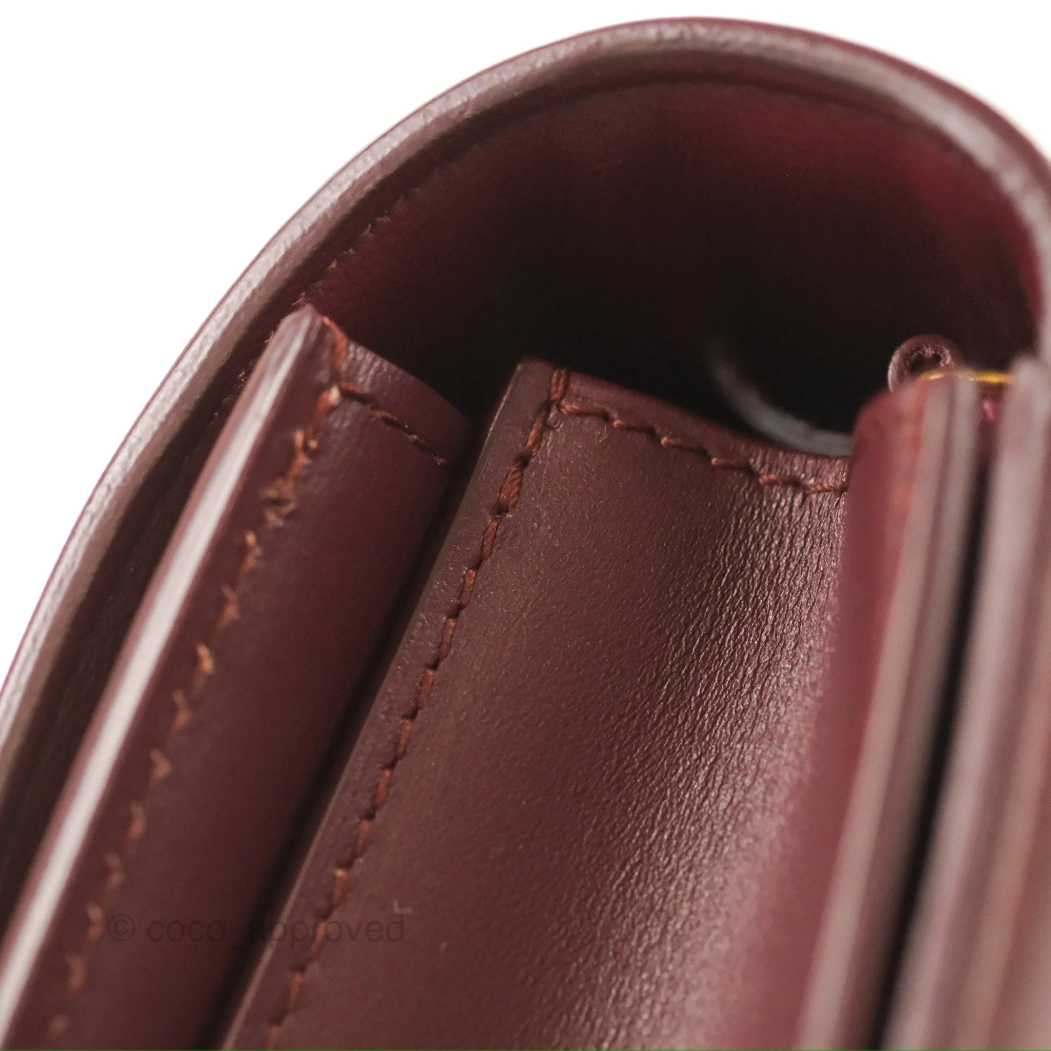 Celine Medium Classic Box Flap Burgundy Calfskin