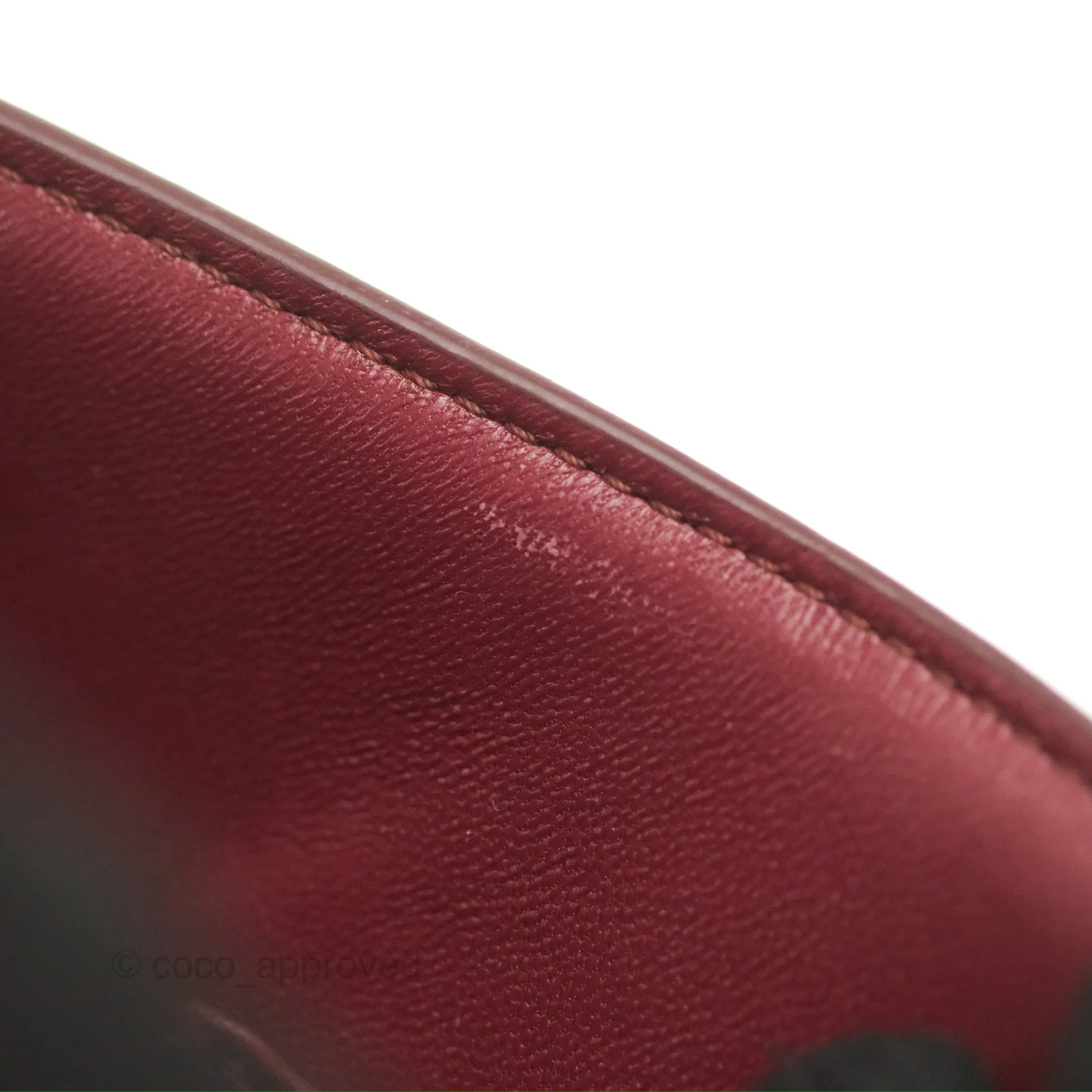 Celine Medium Classic Box Flap Burgundy Calfskin