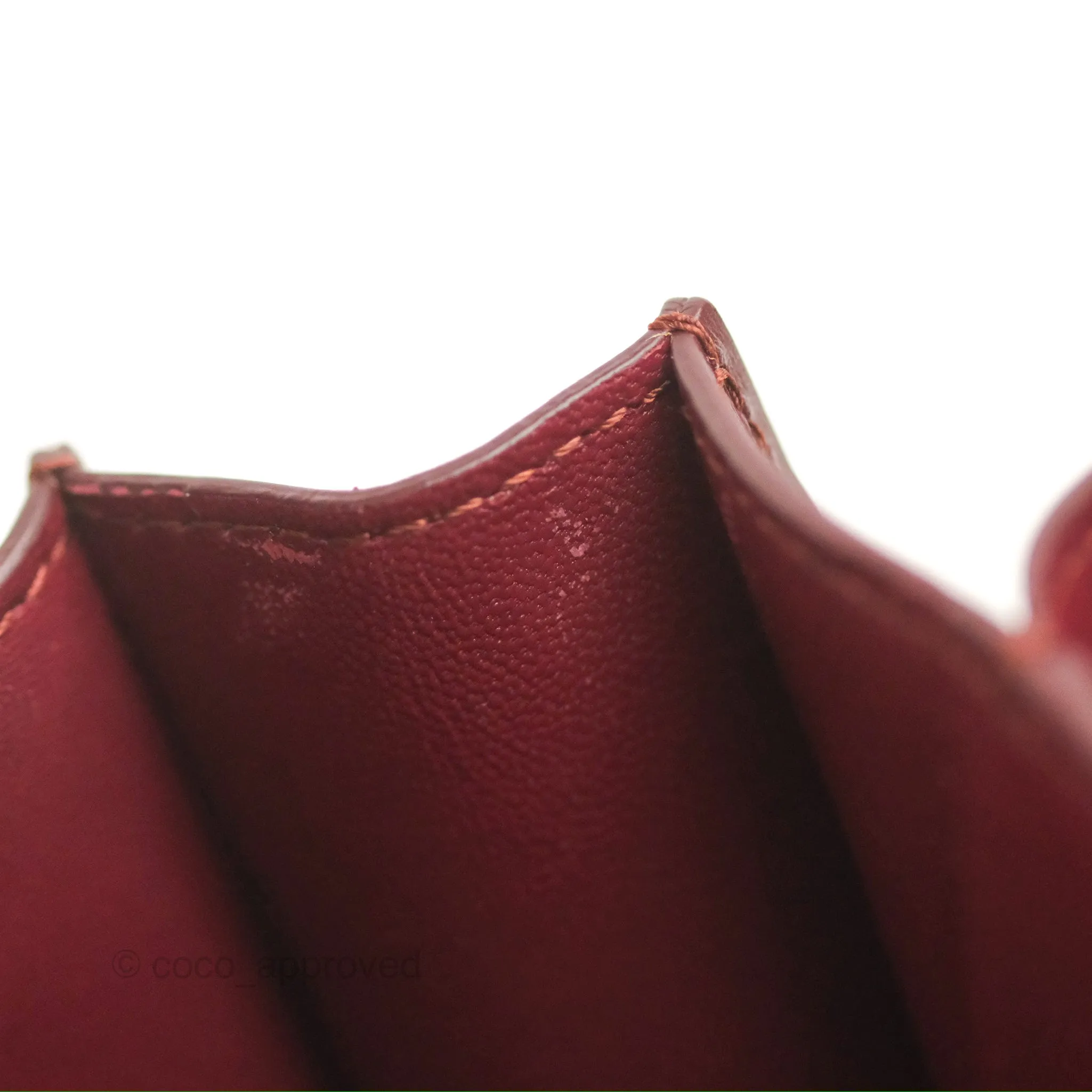 Celine Medium Classic Box Flap Burgundy Calfskin