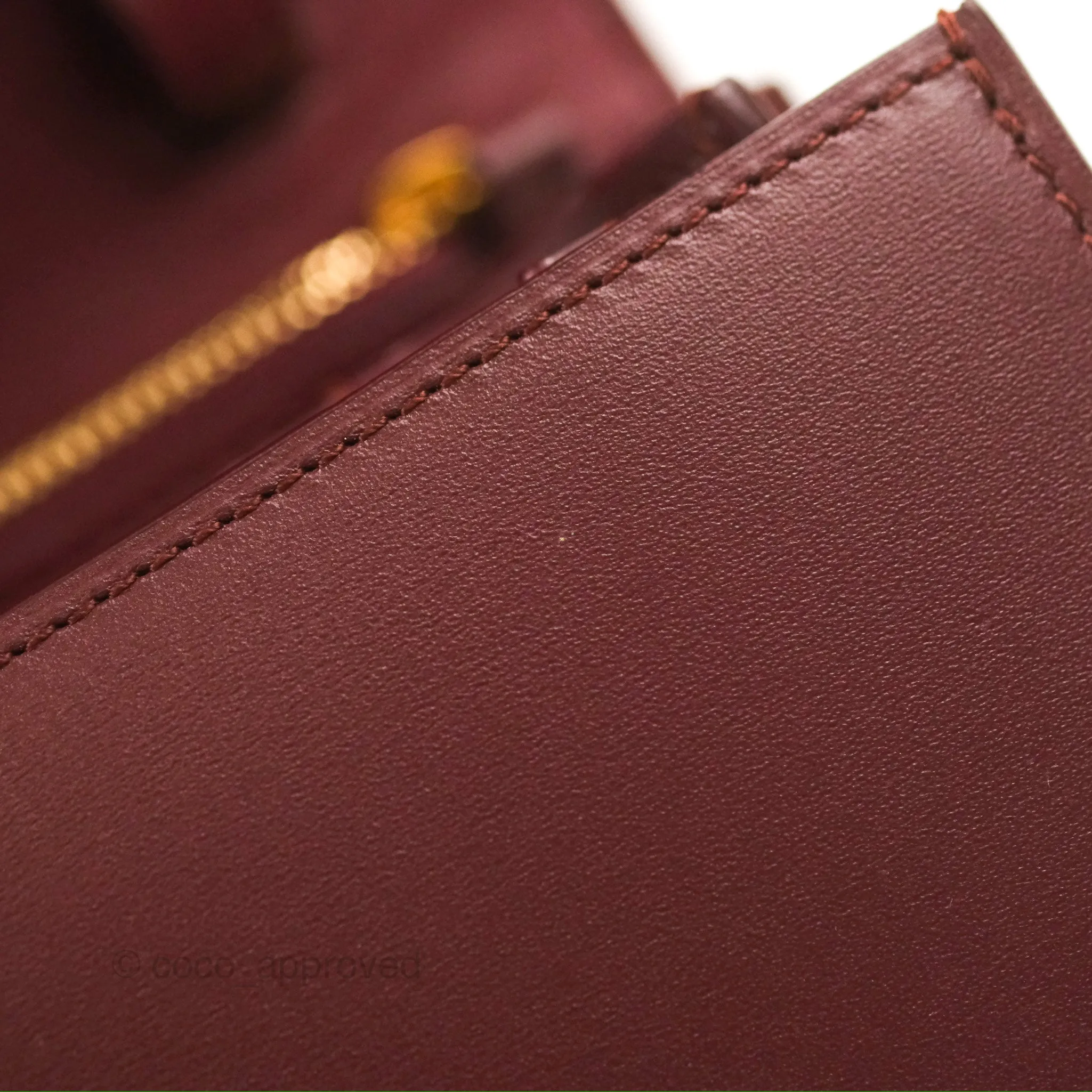Celine Medium Classic Box Flap Burgundy Calfskin