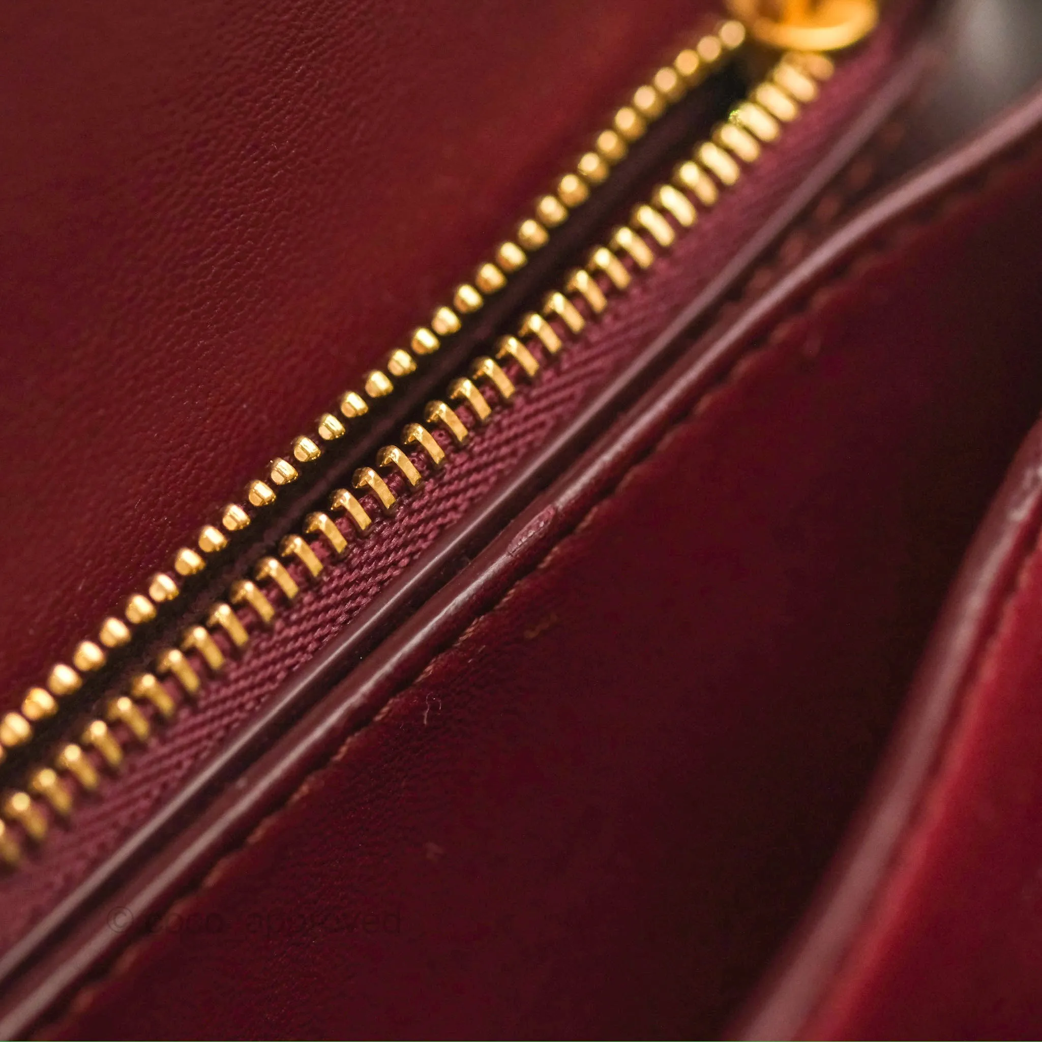Celine Medium Classic Box Flap Burgundy Calfskin