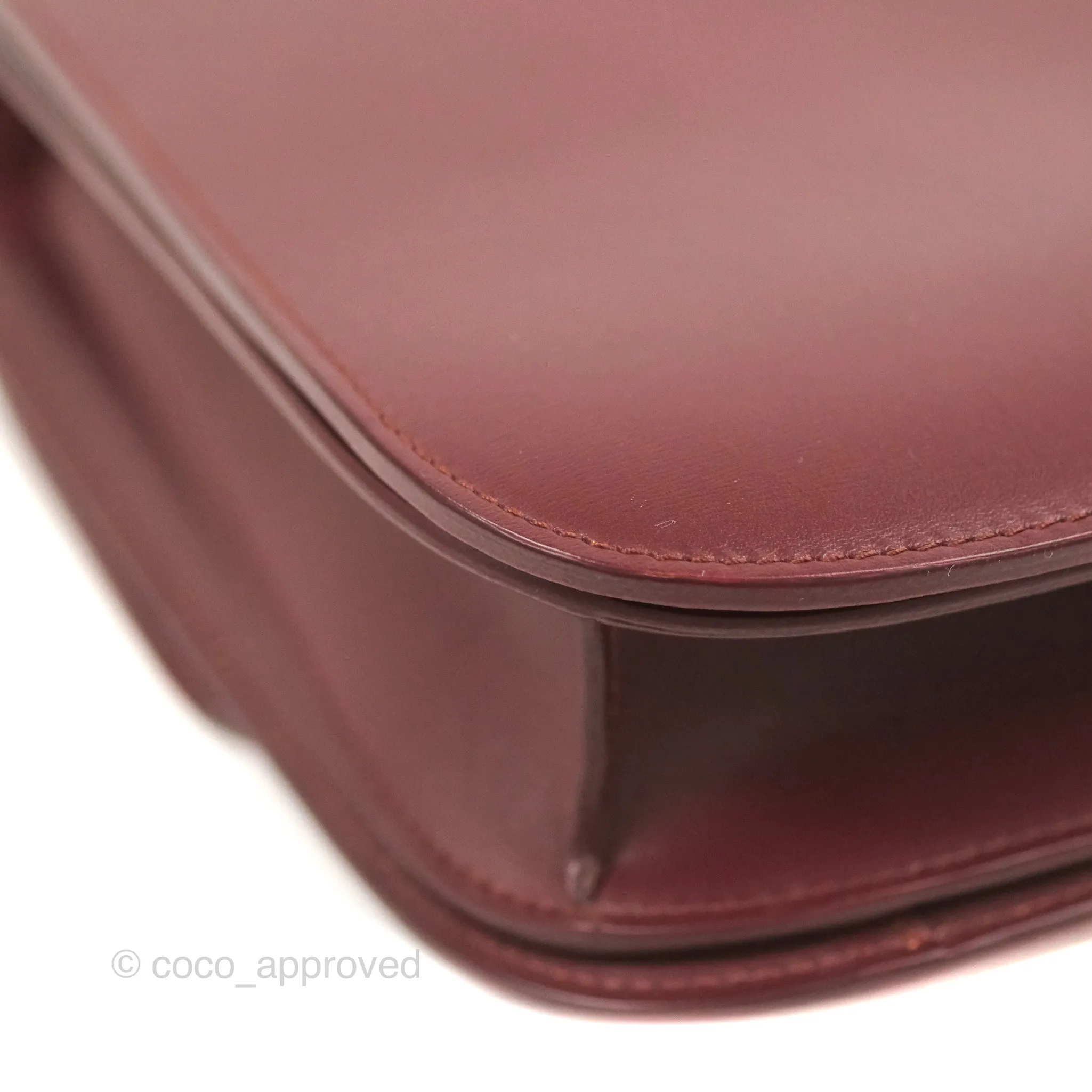 Celine Medium Classic Box Flap Burgundy Calfskin