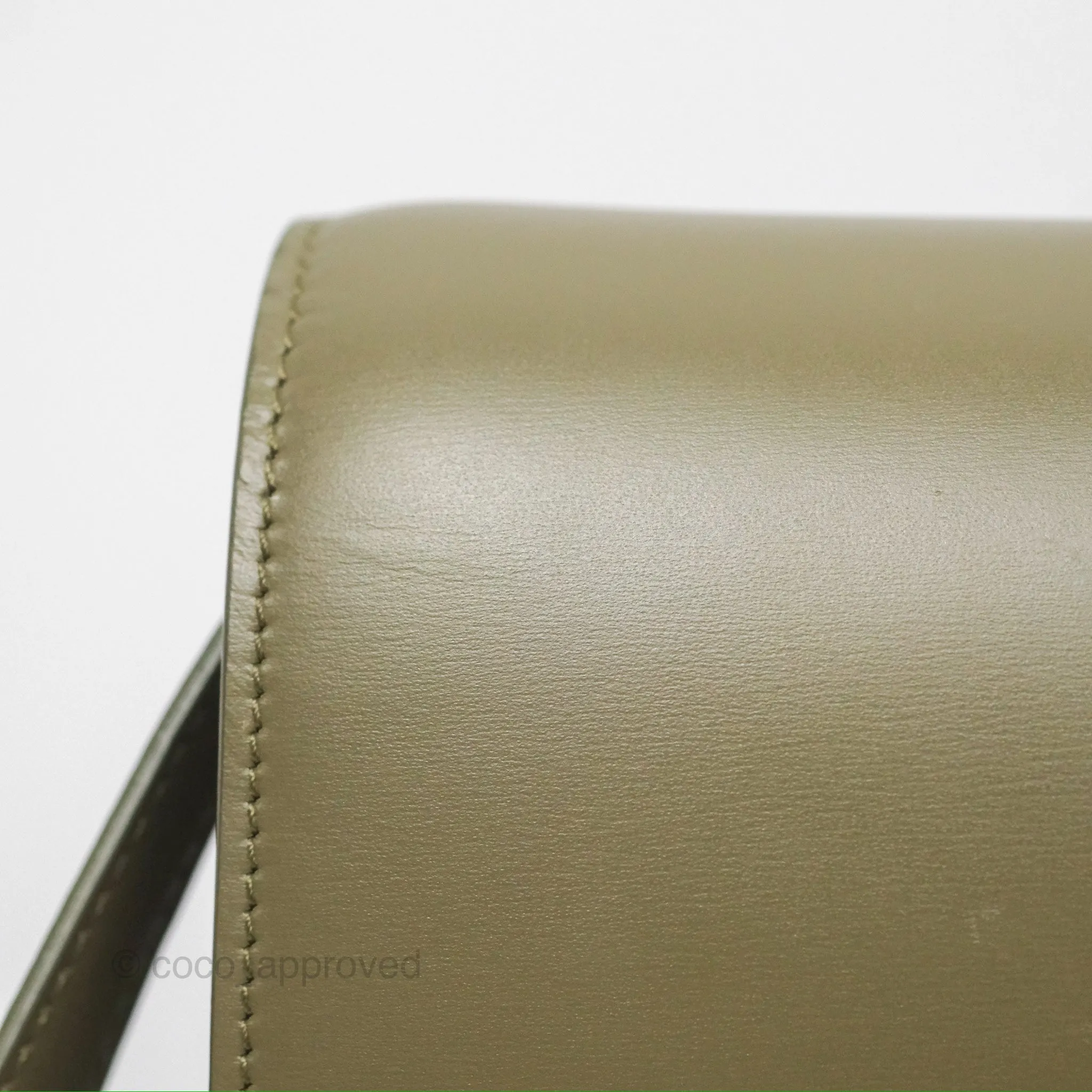 Celine Medium Classic Box Flap Dark Olive Green Box Calfskin Gold Hardware