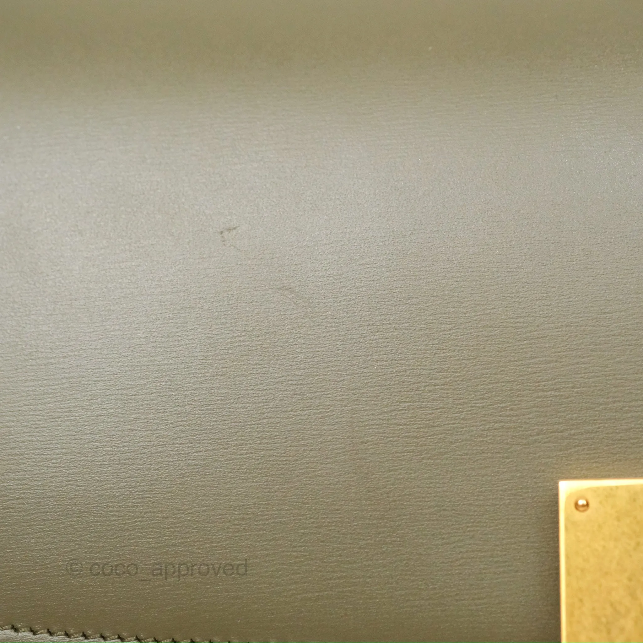Celine Medium Classic Box Flap Dark Olive Green Box Calfskin Gold Hardware