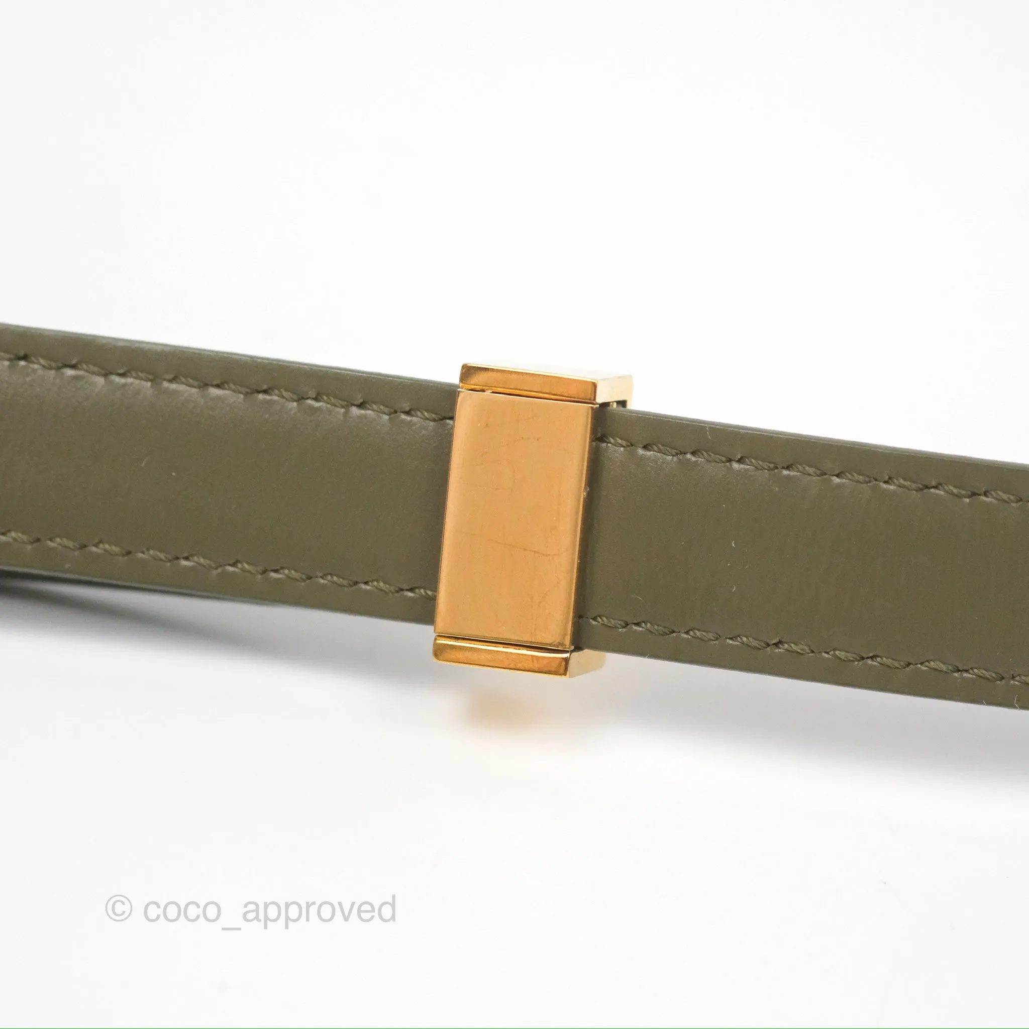 Celine Medium Classic Box Flap Dark Olive Green Box Calfskin Gold Hardware