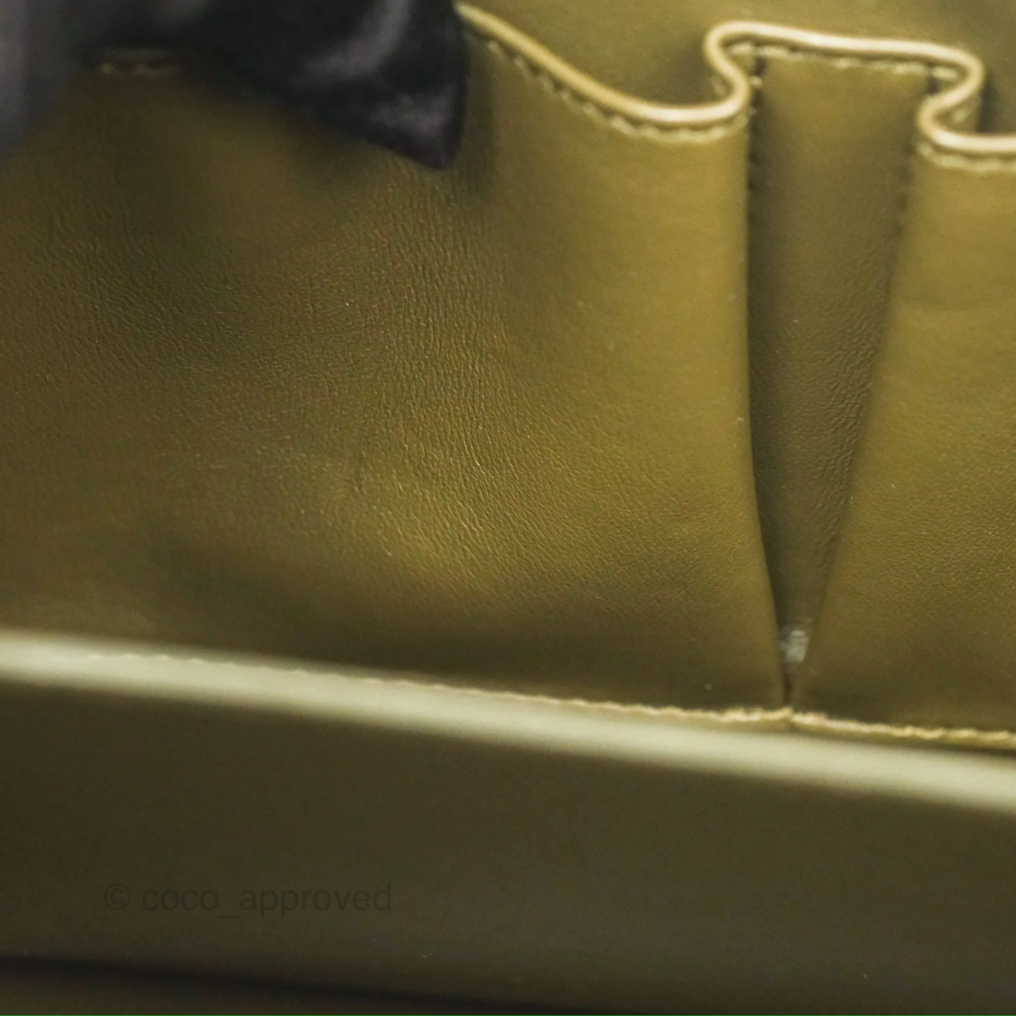 Celine Medium Classic Box Flap Dark Olive Green Box Calfskin Gold Hardware