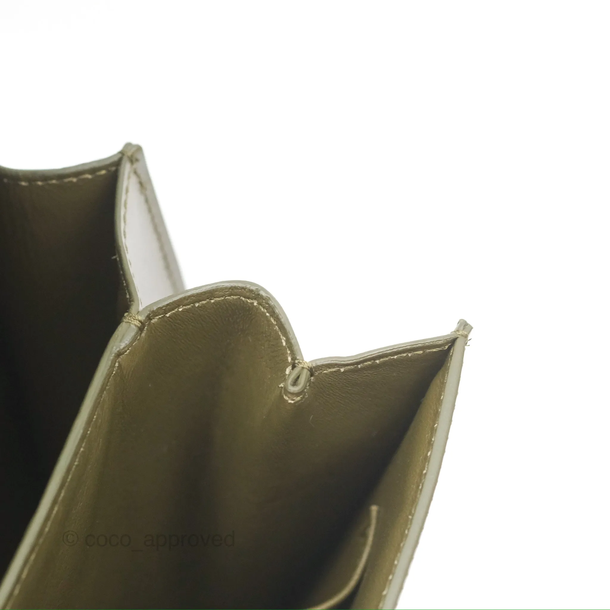 Celine Medium Classic Box Flap Dark Olive Green Box Calfskin Gold Hardware
