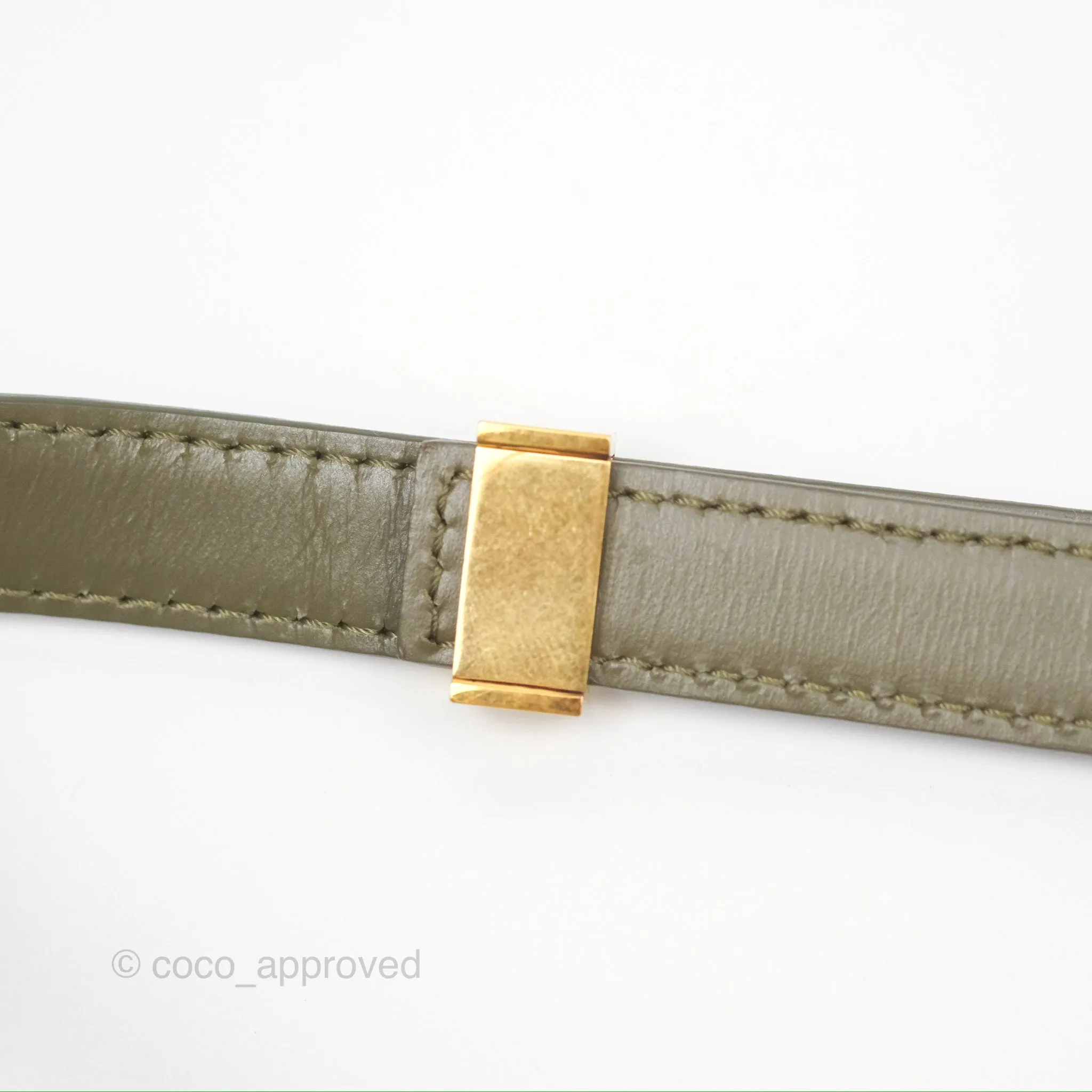 Celine Medium Classic Box Flap Dark Olive Green Box Calfskin Gold Hardware