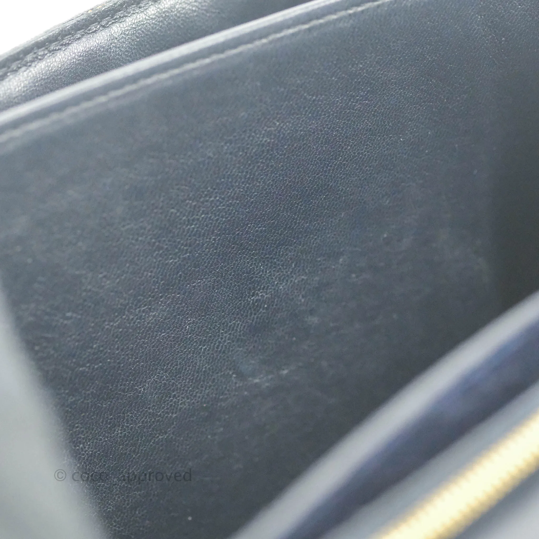Celine Medium Classic Box Flap Grey Blue Python Gold Hardware