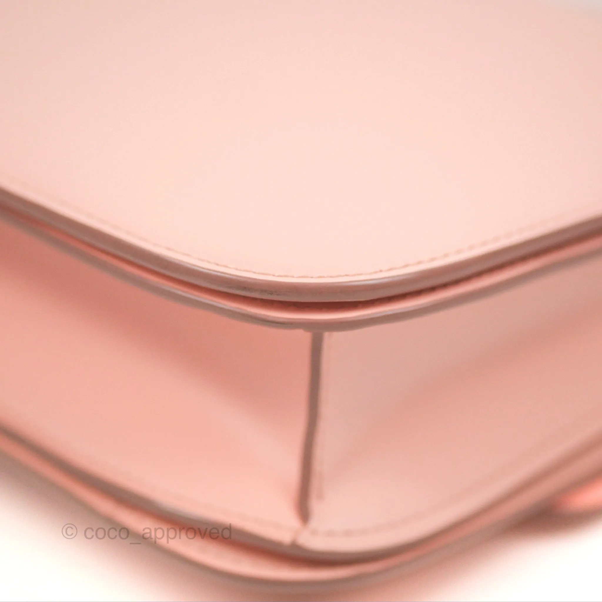 Celine Medium Classic Box Flap Light Pink Box Calfskin Silver Hardware