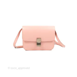 Celine Medium Classic Box Flap Light Pink Box Calfskin Silver Hardware