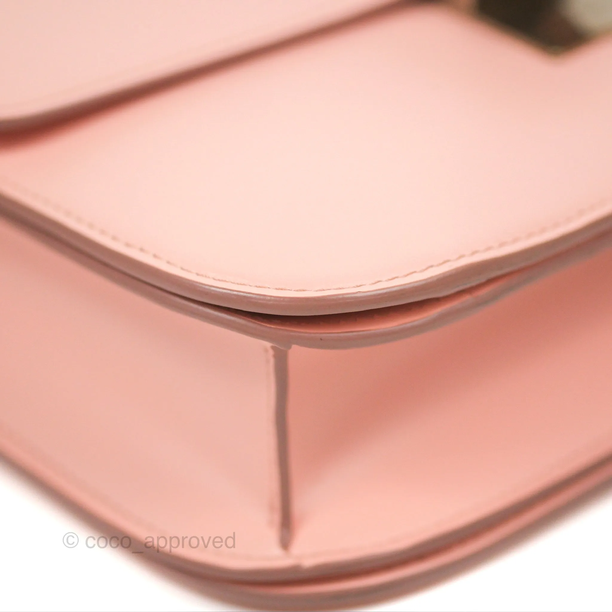 Celine Medium Classic Box Flap Light Pink Box Calfskin Silver Hardware
