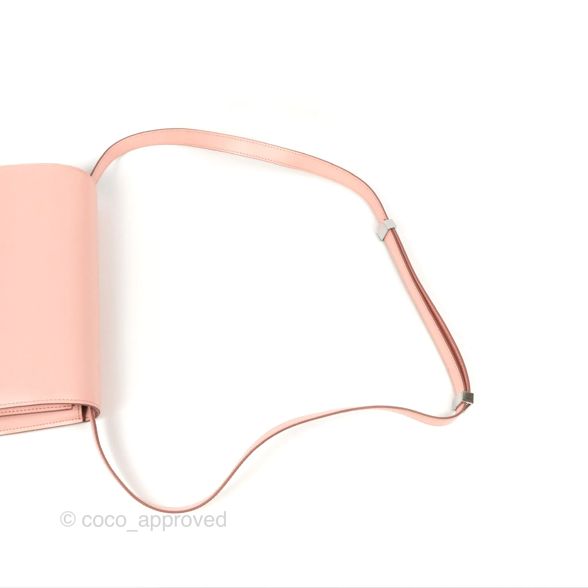 Celine Medium Classic Box Flap Light Pink Box Calfskin Silver Hardware