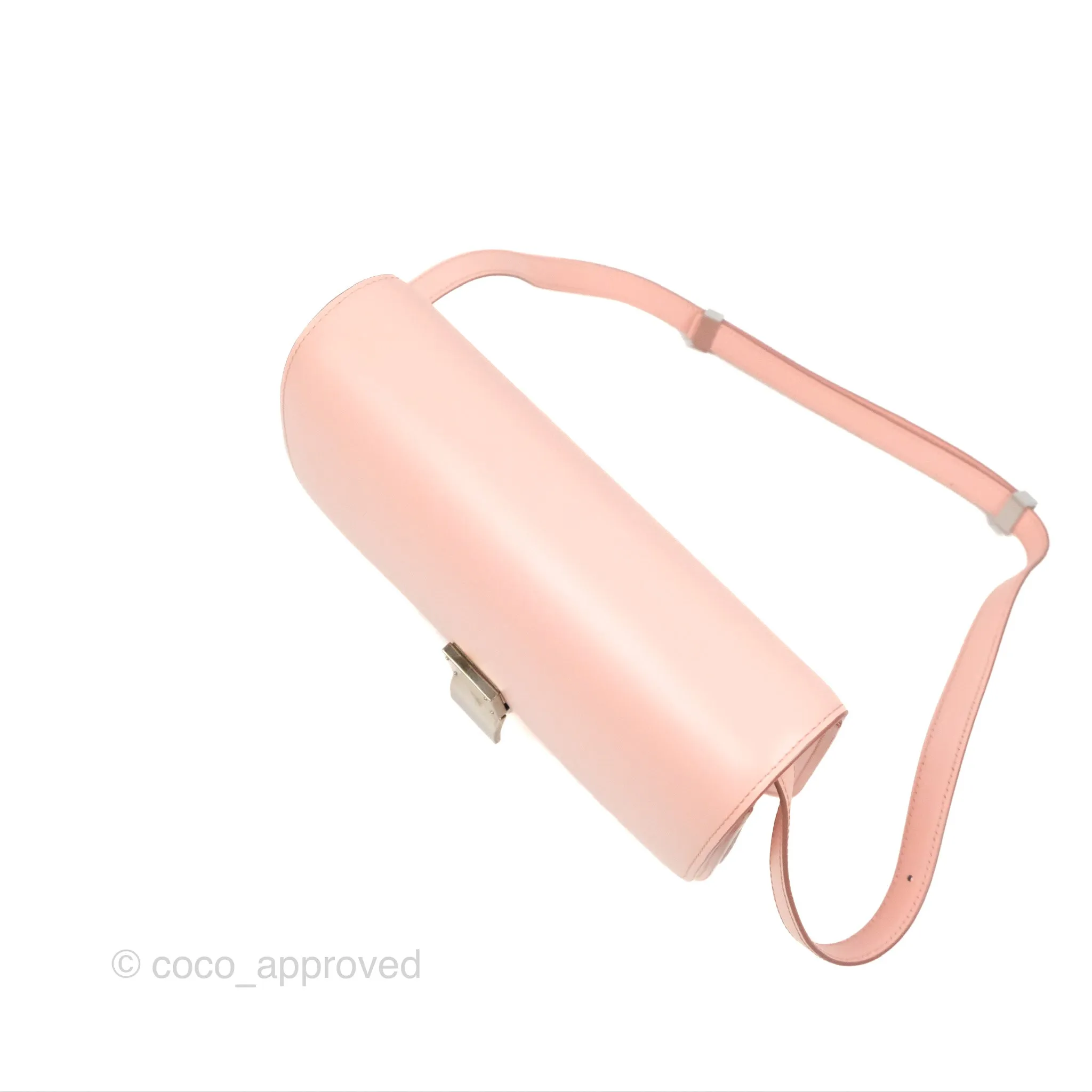 Celine Medium Classic Box Flap Light Pink Box Calfskin Silver Hardware