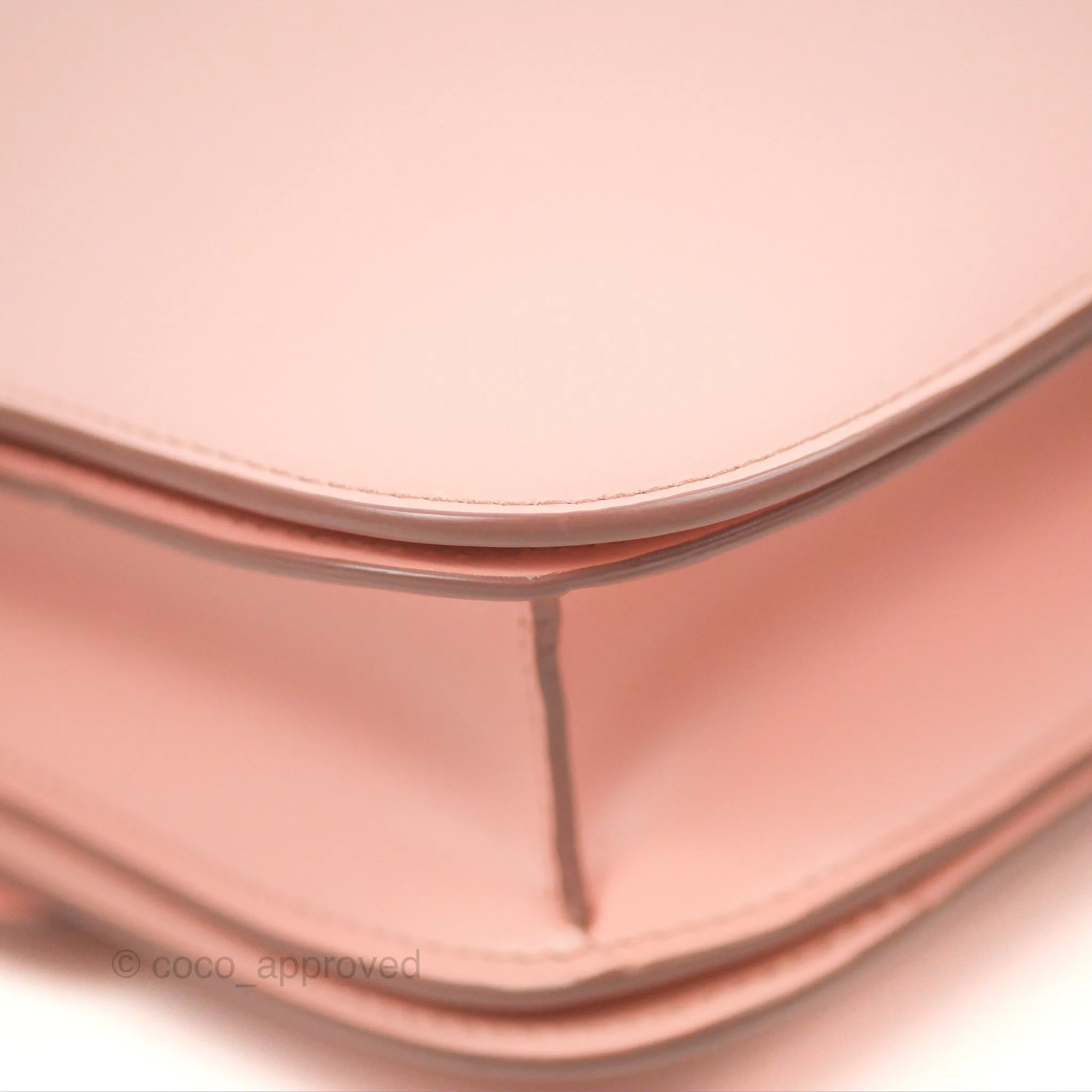 Celine Medium Classic Box Flap Light Pink Box Calfskin Silver Hardware